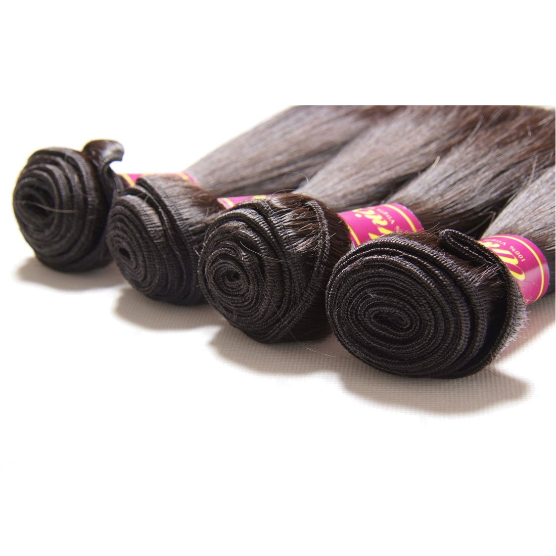 Unice Hair 10A Malaysian Straight Human Hair 4 Bundles Unprocessed Virgin Human Hair Weave Extensions (18 18 18 18 Inch)