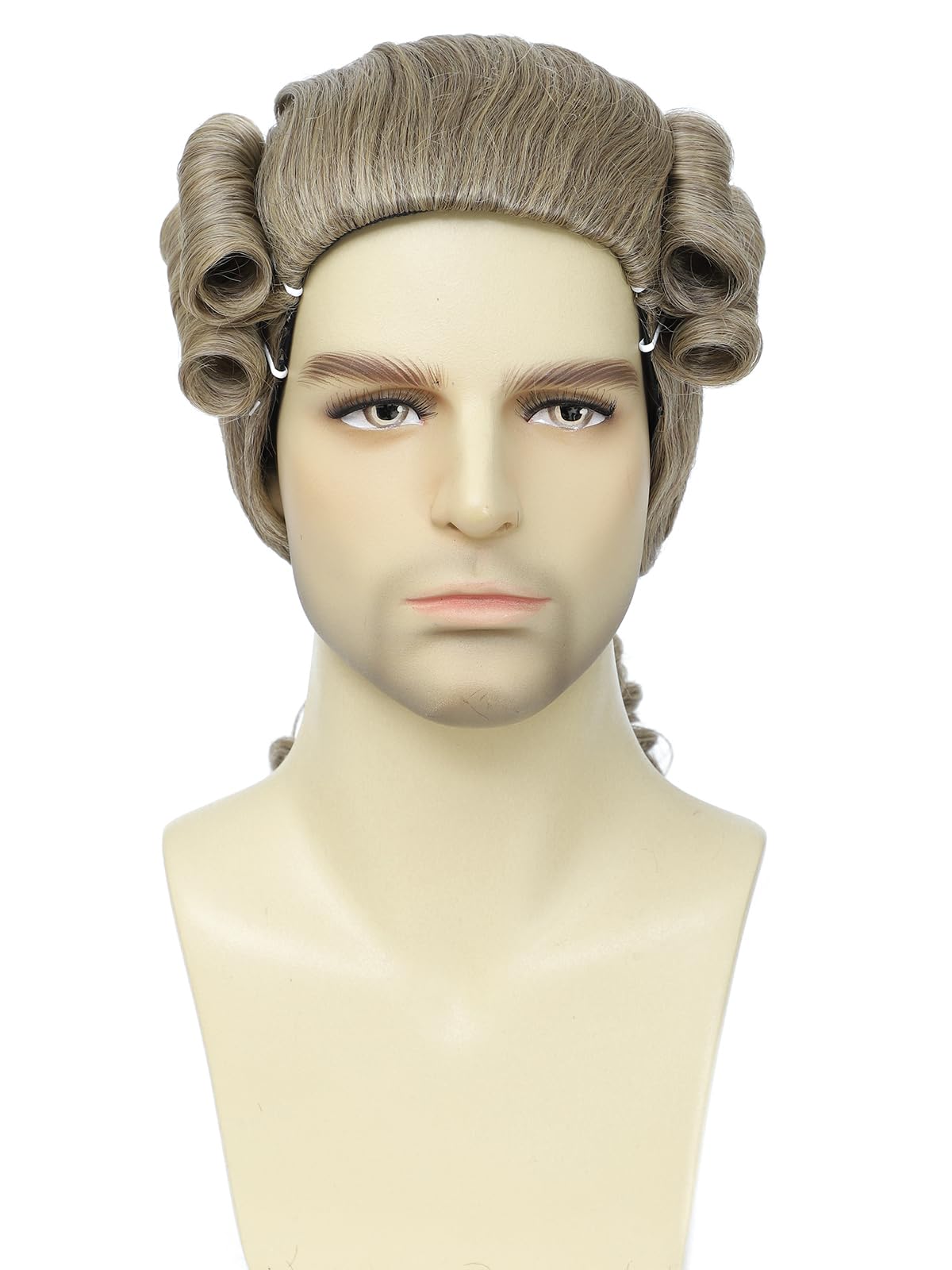 Traqur Judge Colonial Wig Washington Halloween Costume Cosplay Party Wig Funny Crazy Wigs (Blonde)