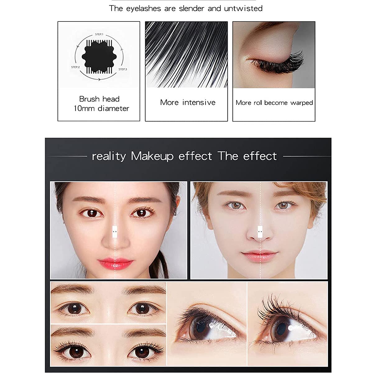 Venicare 4D Silk Fiber Lash Mascara Liquid Extension Makeup Eye Lash Kit Luxuriously Longer Thicker Voluminous Eyelashes Waterpr