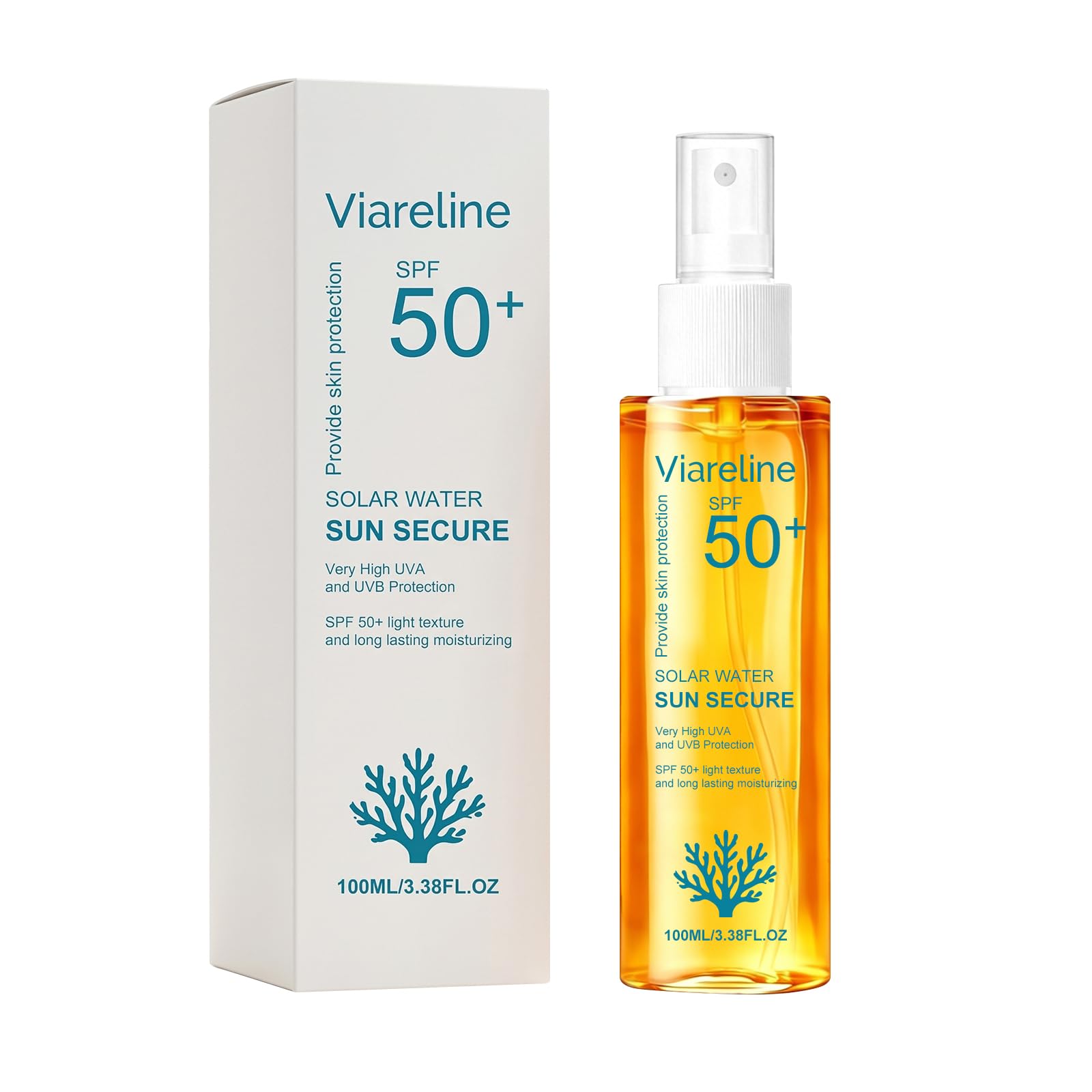 Viareline Solar Water Sun Secure Sunscreen Spray, SPF 50+, 100 ml