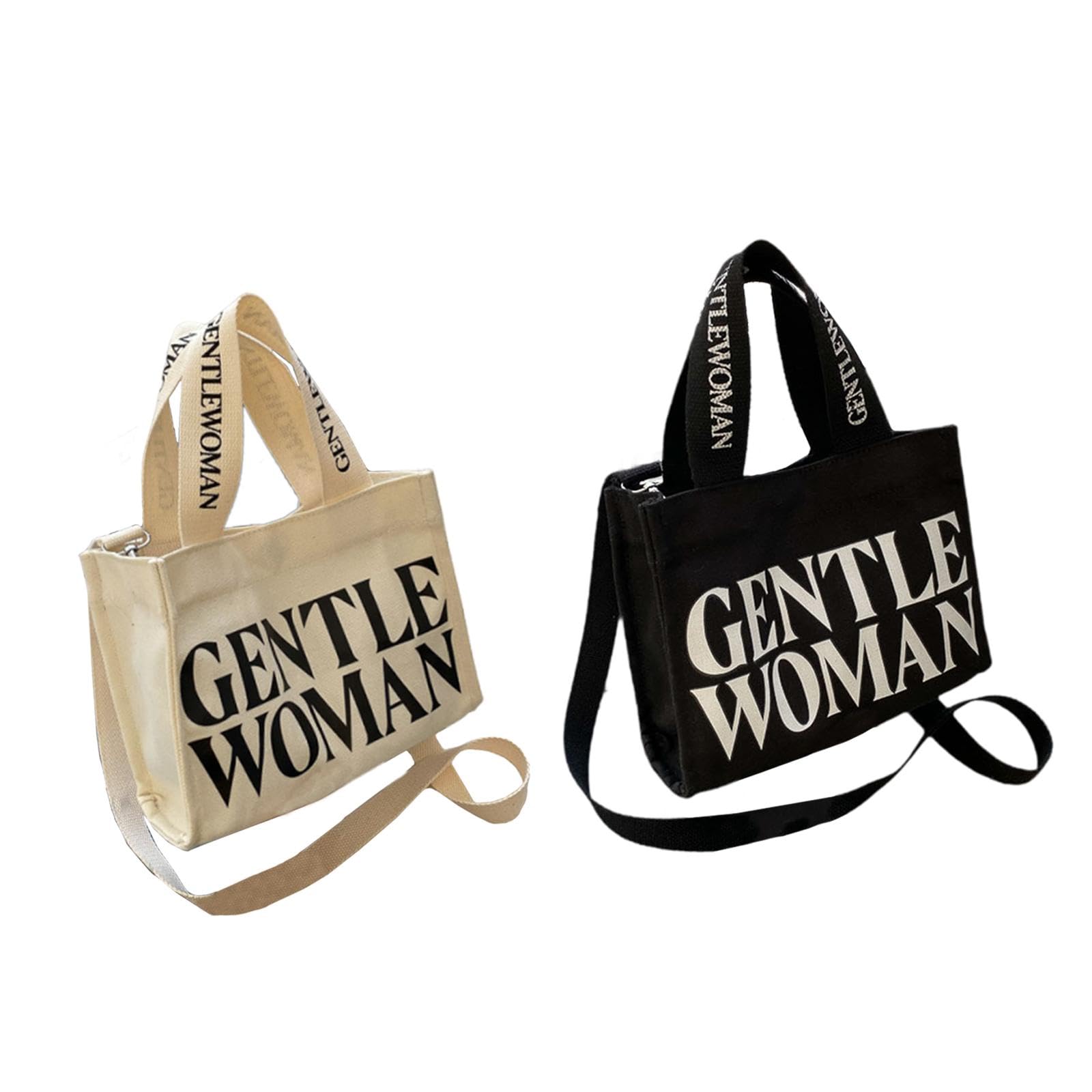 Snappsy Canvas Tote Bag Multipurpose Women Shoulder Bag For Traveling Everyday Shopping White