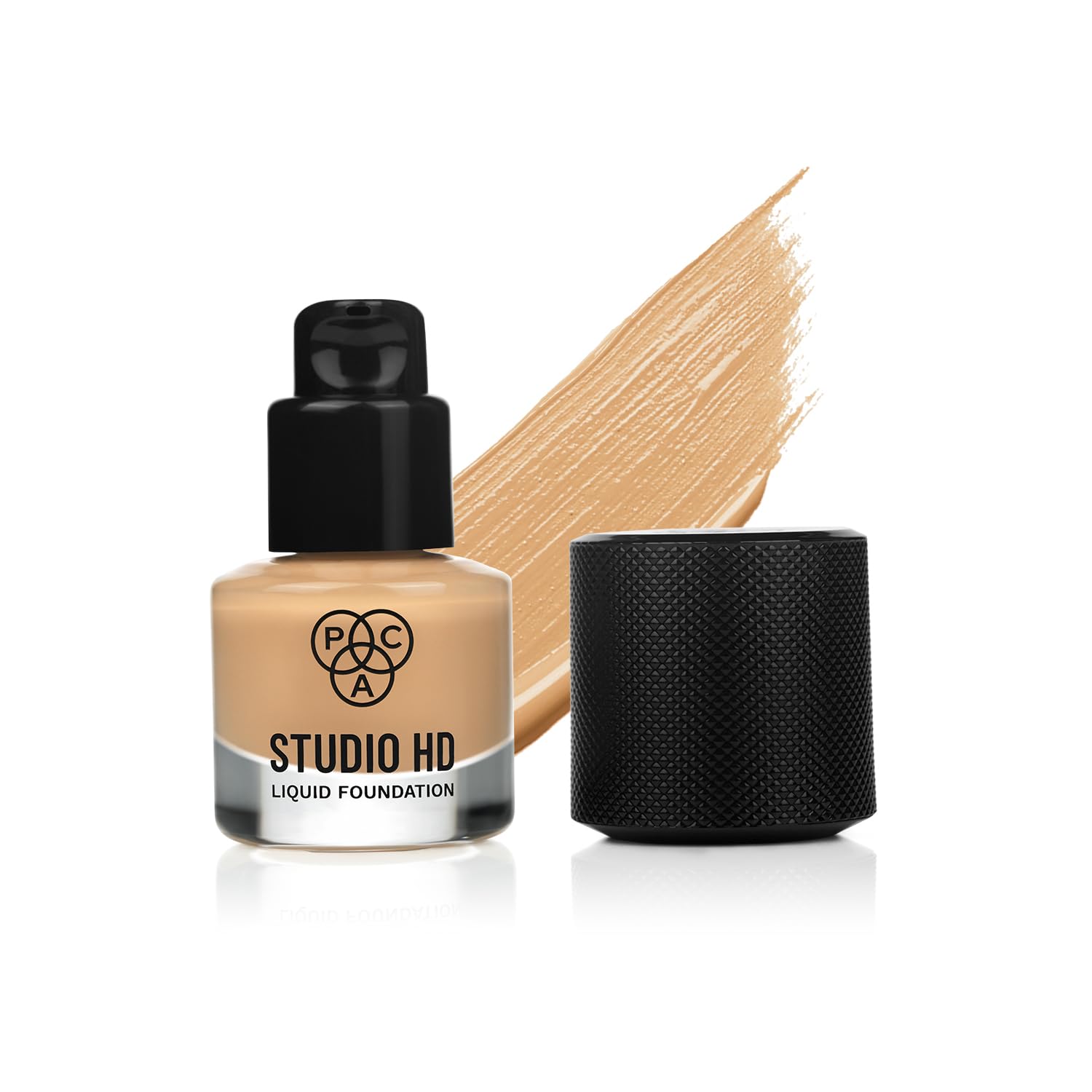 Pac Studio Hd Liquid Foundation Mini (1.3) | Lightweight Dewy Satin Finish | Medium To Buildable Coverage | Natural Second Skin 