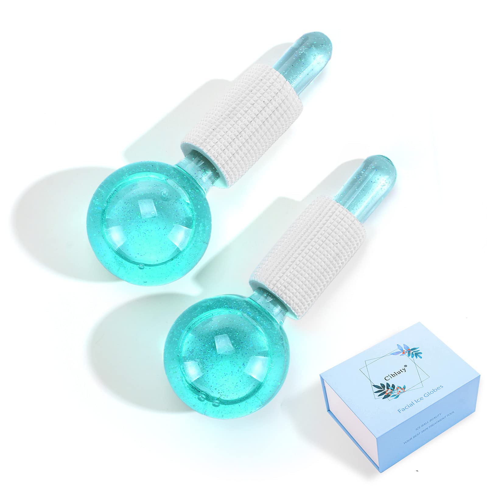 Cibluty Ice Globes For Facials- Freezer Free Face Rollers With Essence For Daily Beauty Routines, Skin Massagers Globes Durable