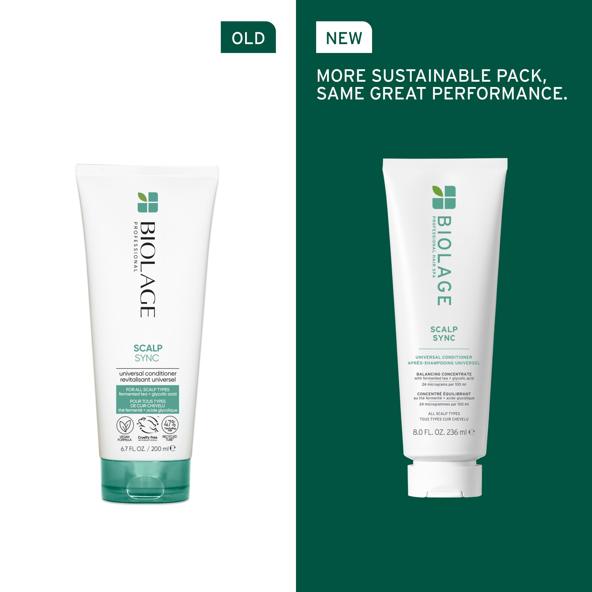 BIOLAGE Scalp Sync Universal Conditioner - Nourishing & Hydrating for All Scalp Types, Lightweight Conditioning, Fermented Tea B