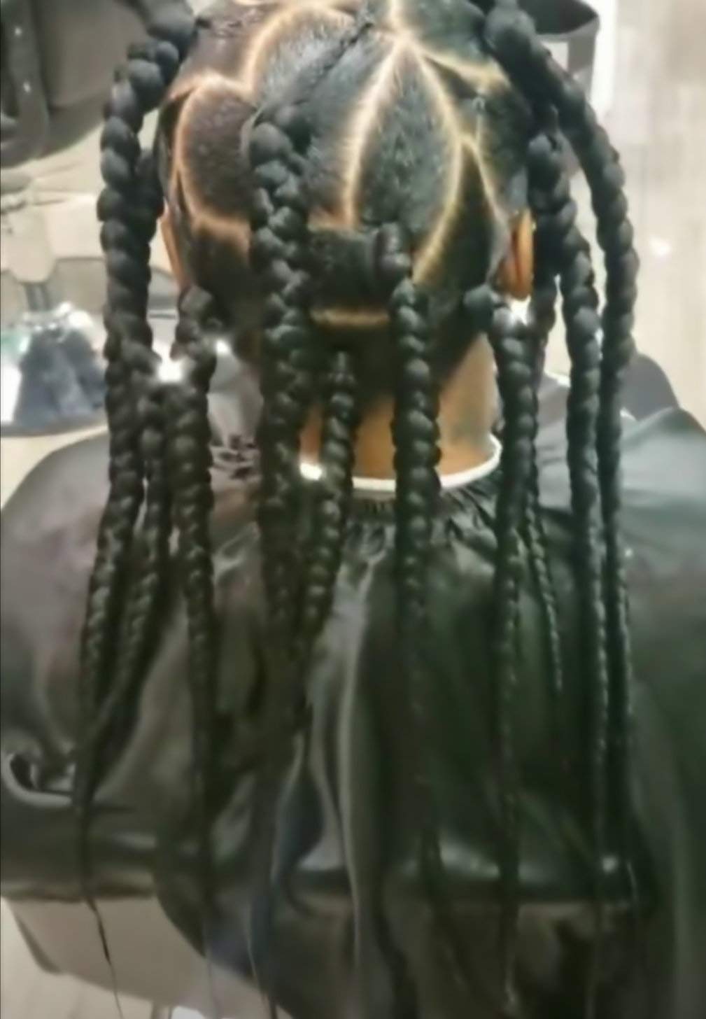 LOHXINHAIR Braiding Hair 24 Inch 6 Packs Black Kanekalon High Temperature Resistance Synthetic Jumbo Bohemian Braids Long Croche