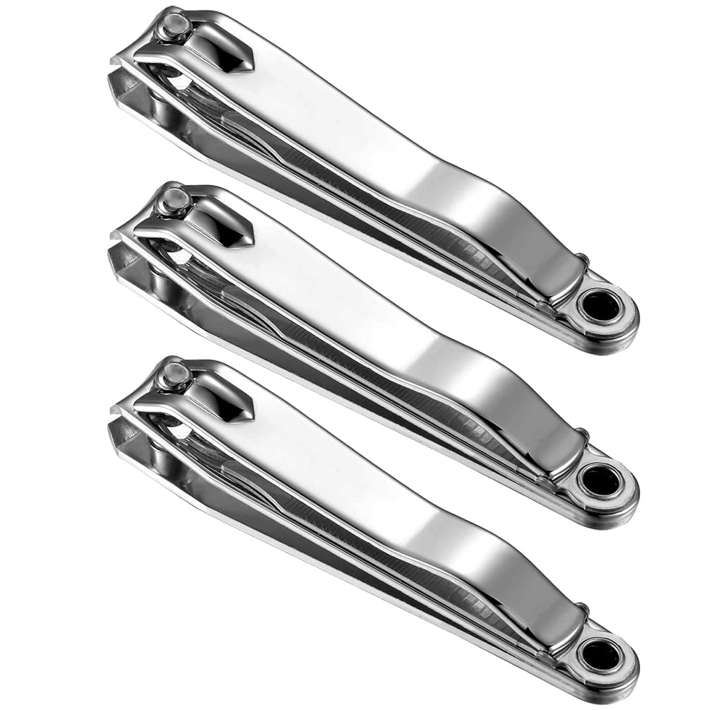 Luxxii (3 Pack) Nail Clippers Set with Nail File Toenail Clippers Nail Cutter Clipper Gift Set for Men and Women