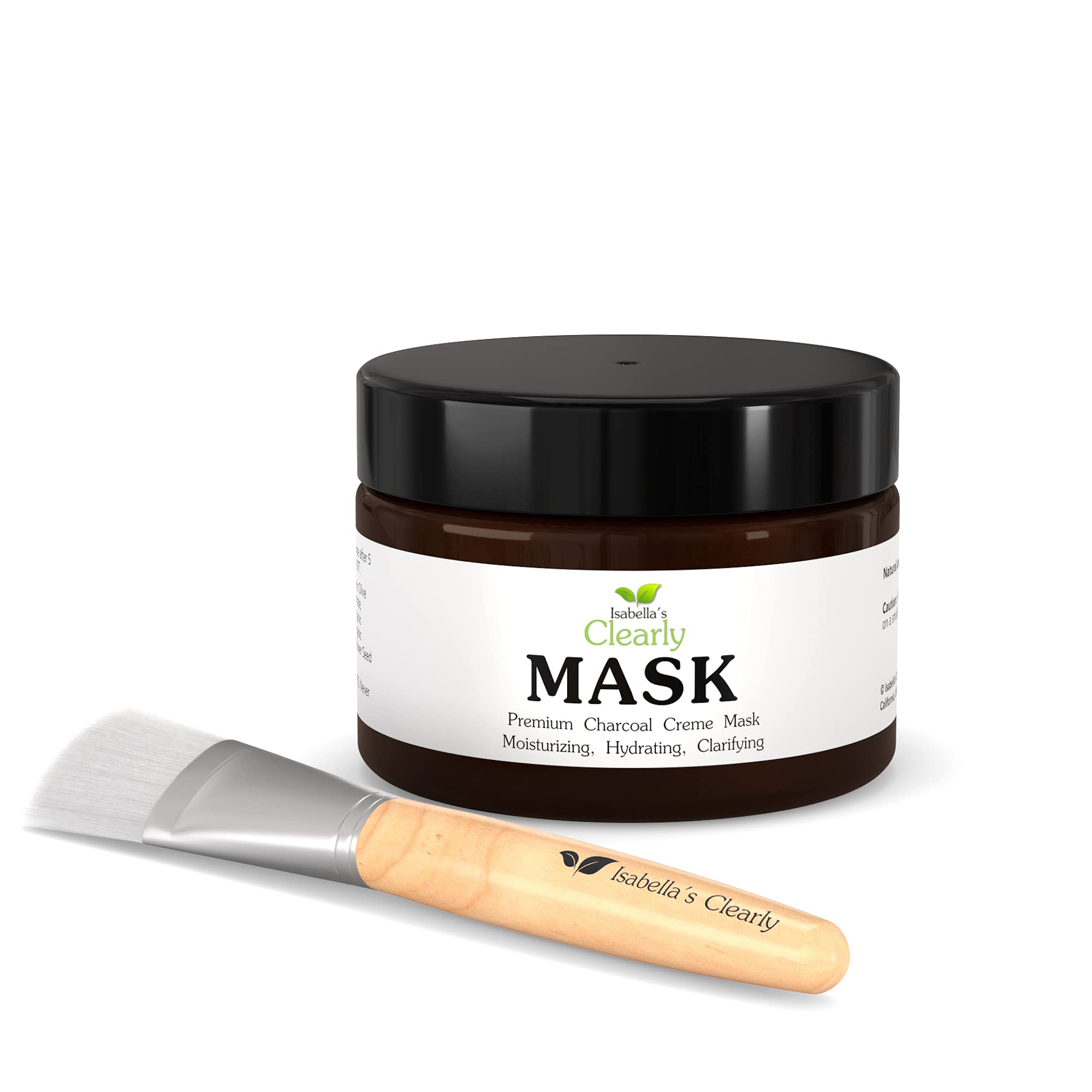 Isabella's Clearly MASK, Deep Pore Cleansing Charcoal Face Mask with Anti Ageing Hyaluronic Acid | Natural Skin Care for Wrinkle