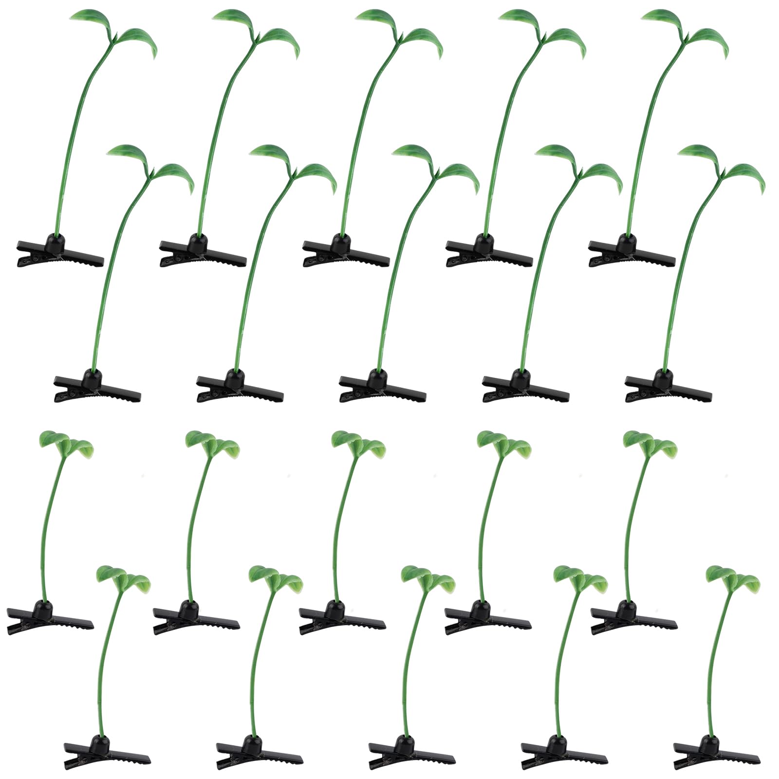 AUEAR, 20 Pack Plant Bean Sprout Hair Clips Pea Hairpin Barrette Headwear Accessories for Women Girls