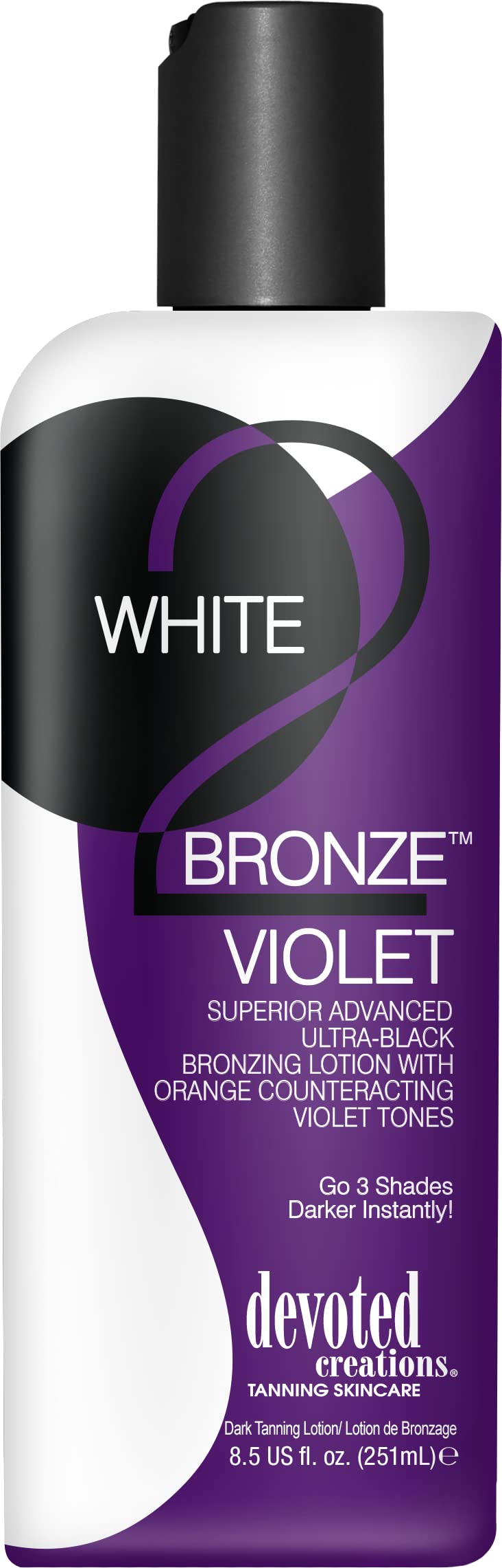 Devoted Creations Black Bronzer - WHITE 2 BRONZE VIOLET, 8.5 Fl Oz, Orange/Violet/White