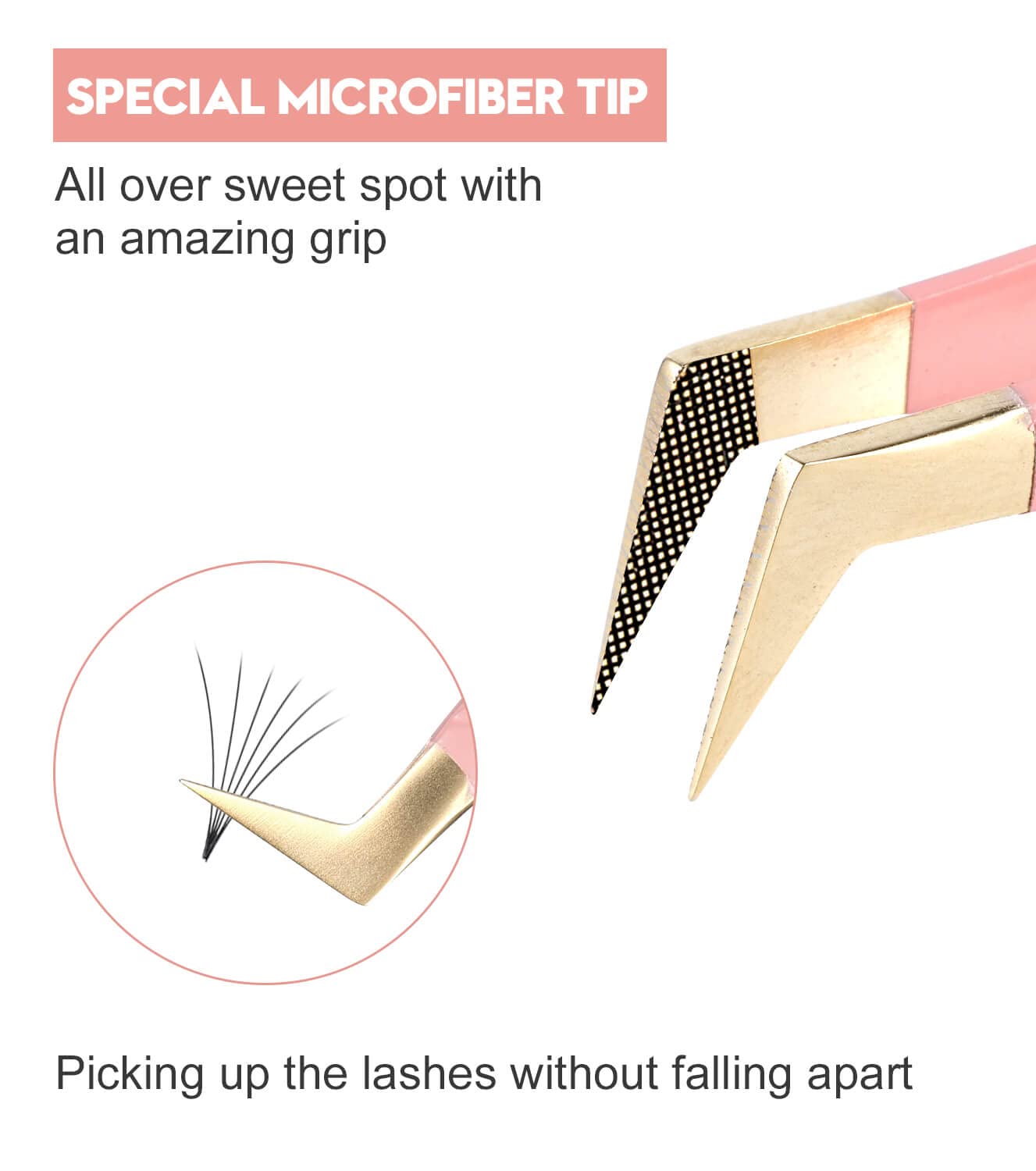 Ms.Queen Eyelash Extension Tweezers Set,Fiber Tip Volume Tweezers Curved 45 90 Degree Angled Tip Lash Tweezers for Mega Volume M
