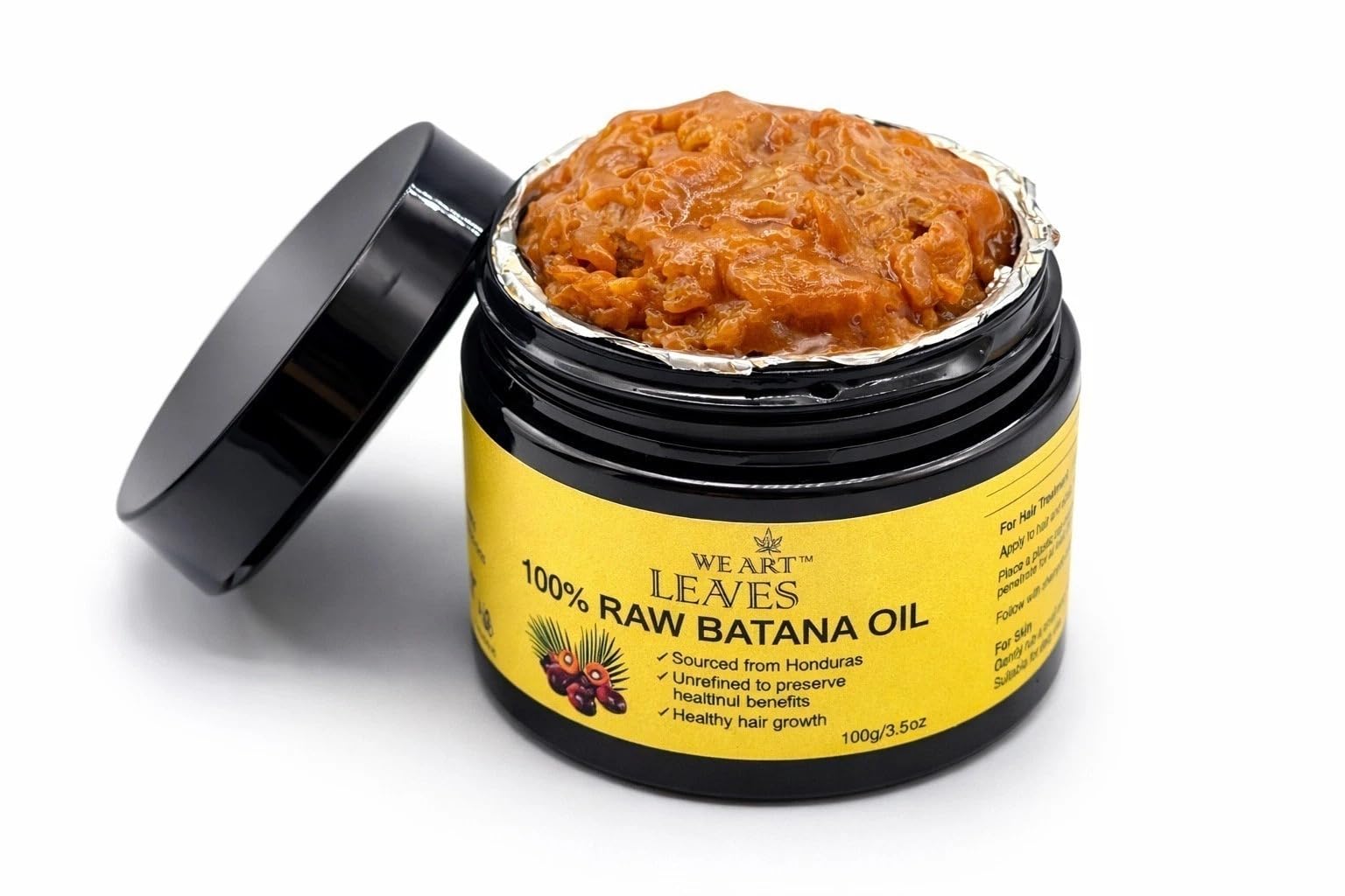 We Art Leaves Raw Batana Oil Paste for Hair Growth Dr Sebi  (5.3 Oz) Pure Organic Honduras Botana Oil, Unrefined  Thickens & R