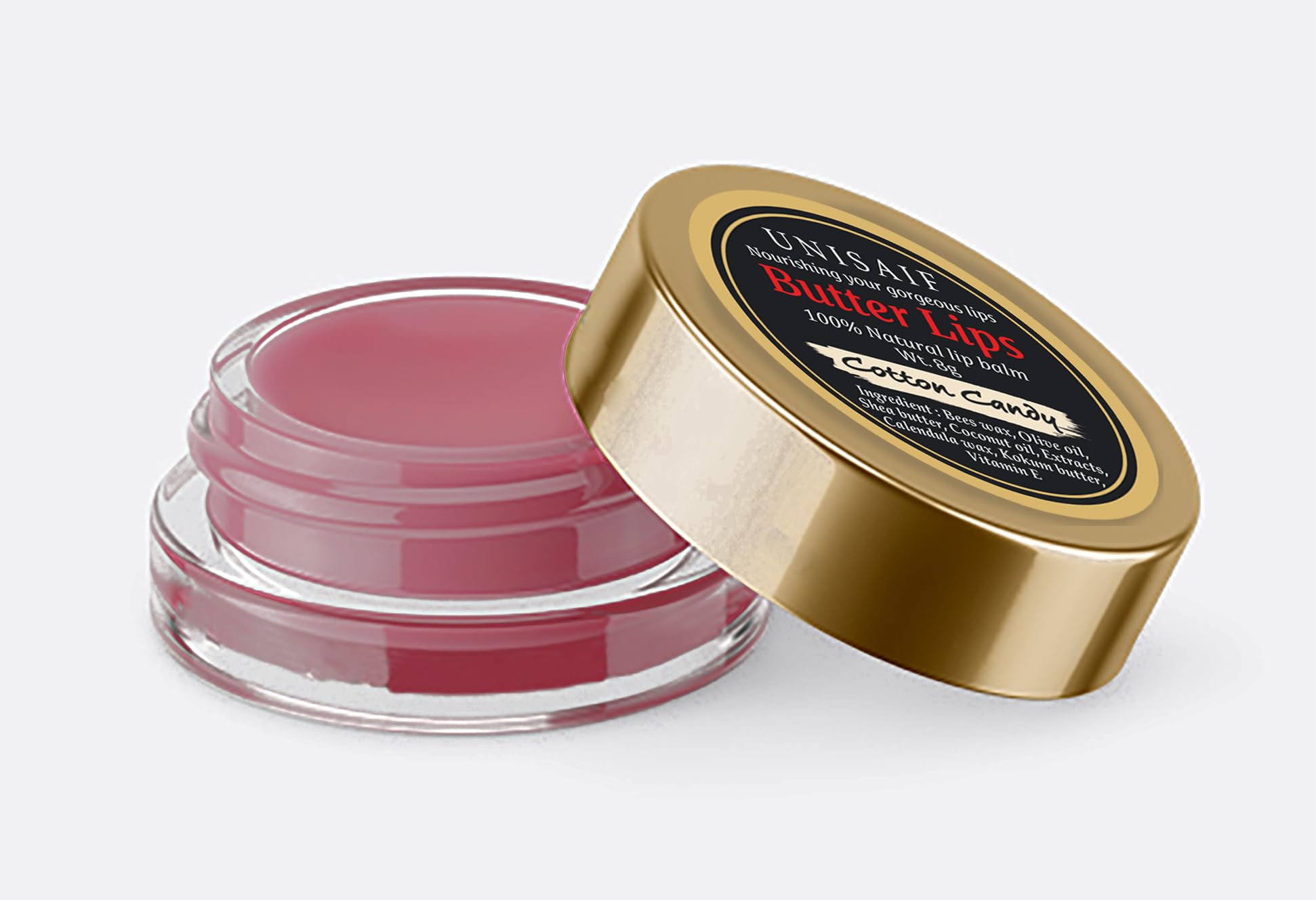 UNISAIF Cotton Candy Lip Balm - Organic Lip Balm Lip Brightening for Dark Lips | Lip Repair for Dry Cracked Lips | Christmas Nat
