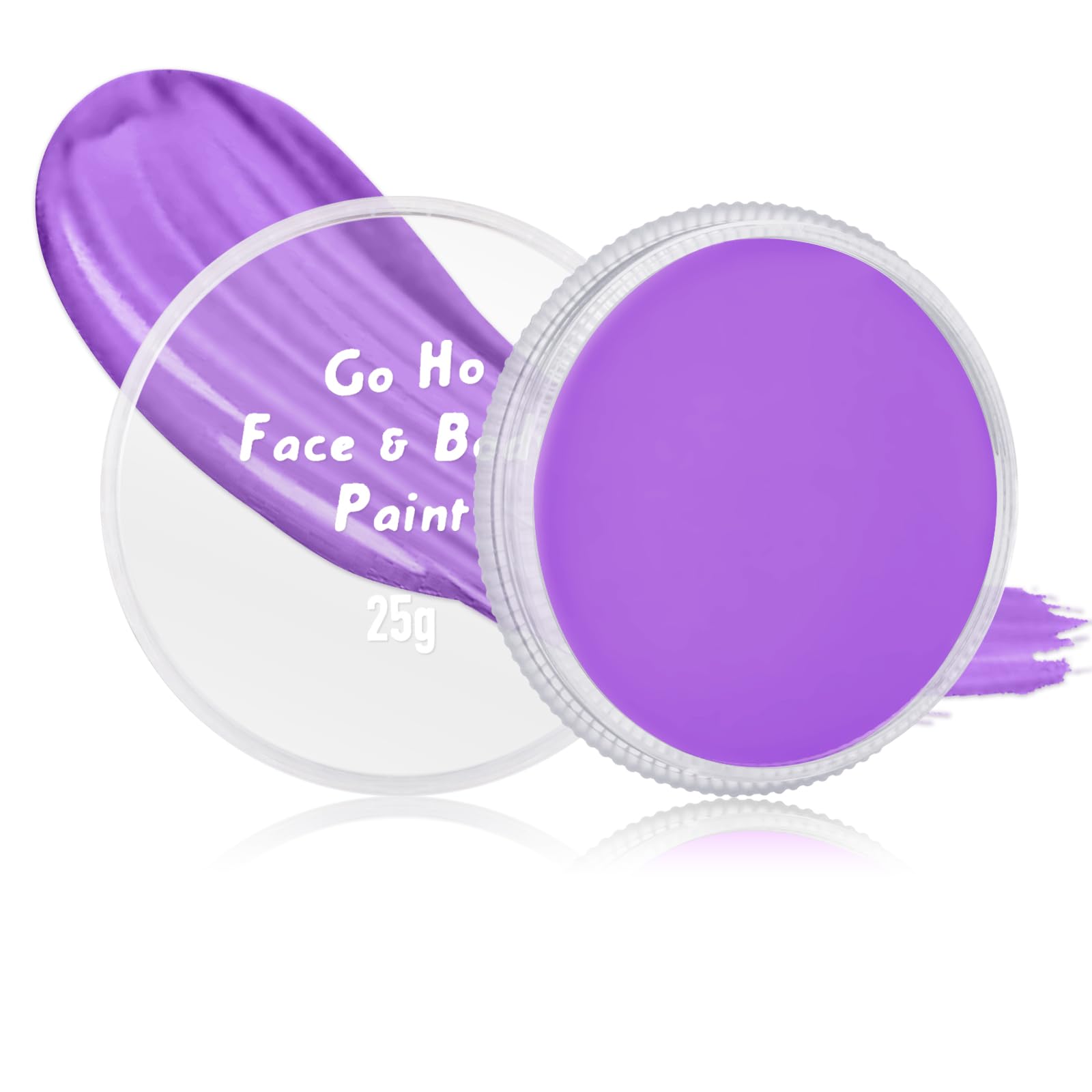 Go Ho Purple Face Paint Washable For Halloween Makeup,Creamy To Gel Water Based Purple Face Body Paint Full Coverage Forcosplay