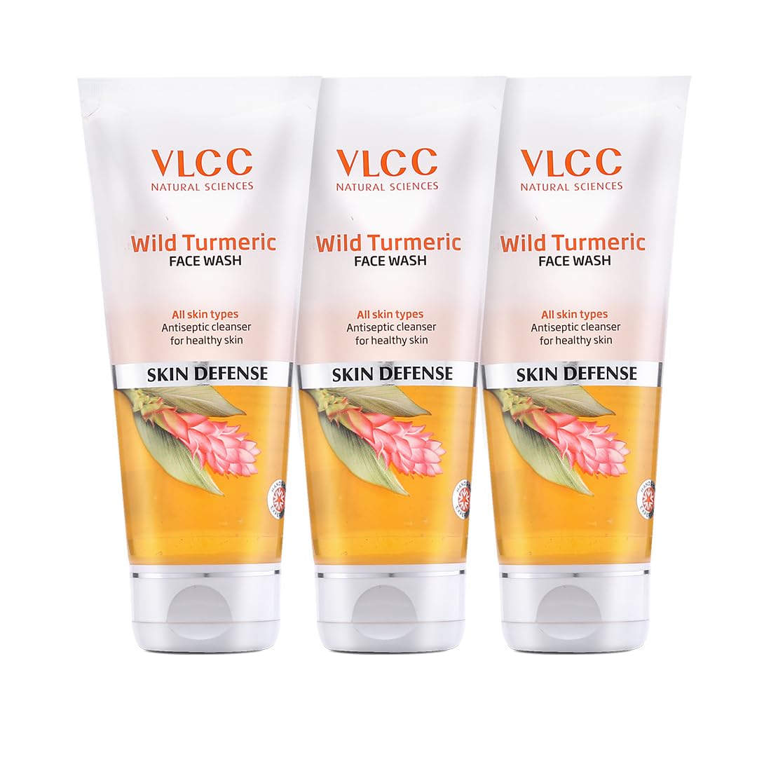 Vlcc Wild Turmeric Face Wash  80Ml X 3 (Pack Of 3)  Antiseptic Cleanser For Healthy Skin | With Turmeric, Honey, Haldi Root Ex