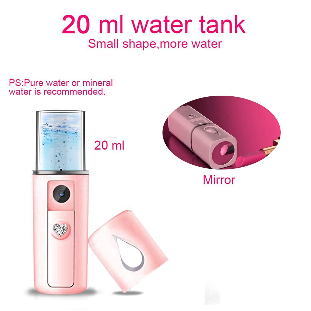 Nano Facial Steamer Mist Spray Eyelash Extensions Cleaning Pores Water Spa Moisturizing Hydrating Face Sprayer Usb Rechargeable