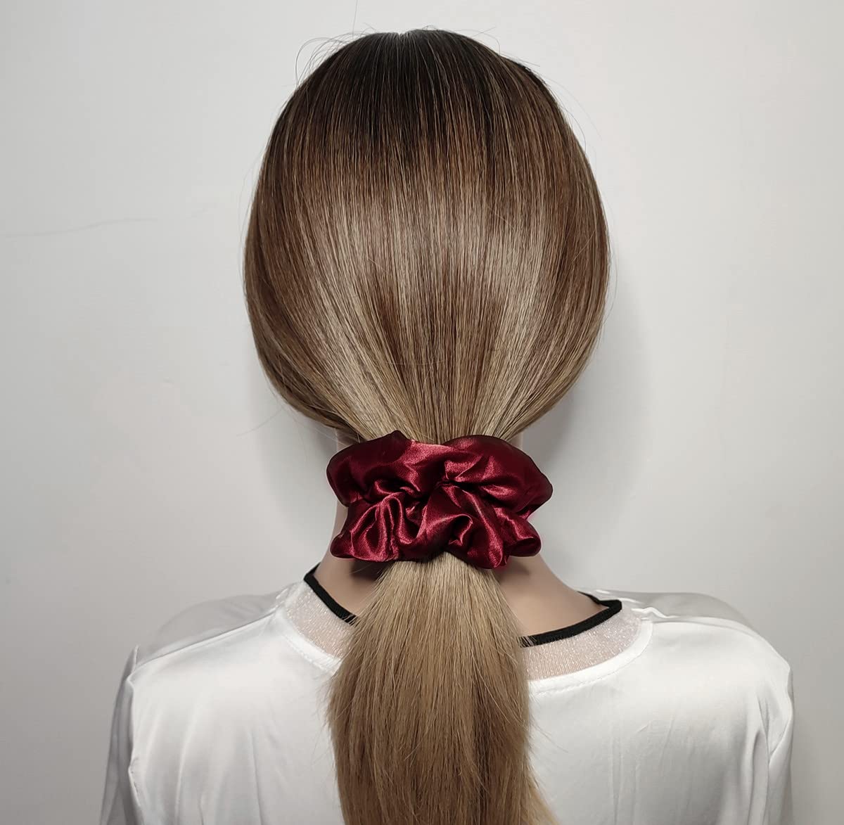 12 Pcs Satin Silk Scrunchies Soft Hair Ties Fashion Bands Hair Bows Elastic Bracelets Ponytail Holders Accessories For Women And