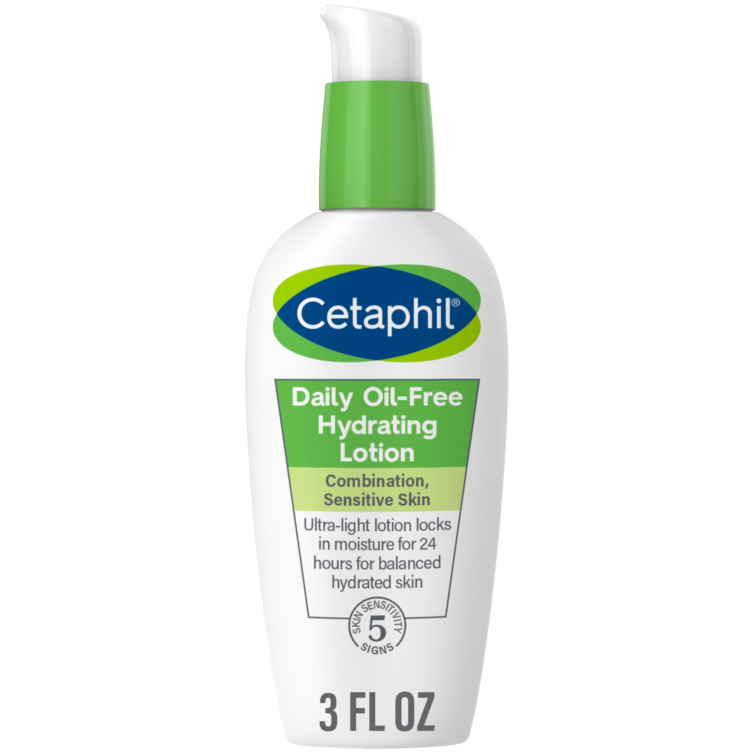 Cetaphil Daily Hydrating Lotion For Face , With Hyaluronic Acid , 3 Fl Oz , Lasting 24 Hr Hydration , For Combination Skin , No