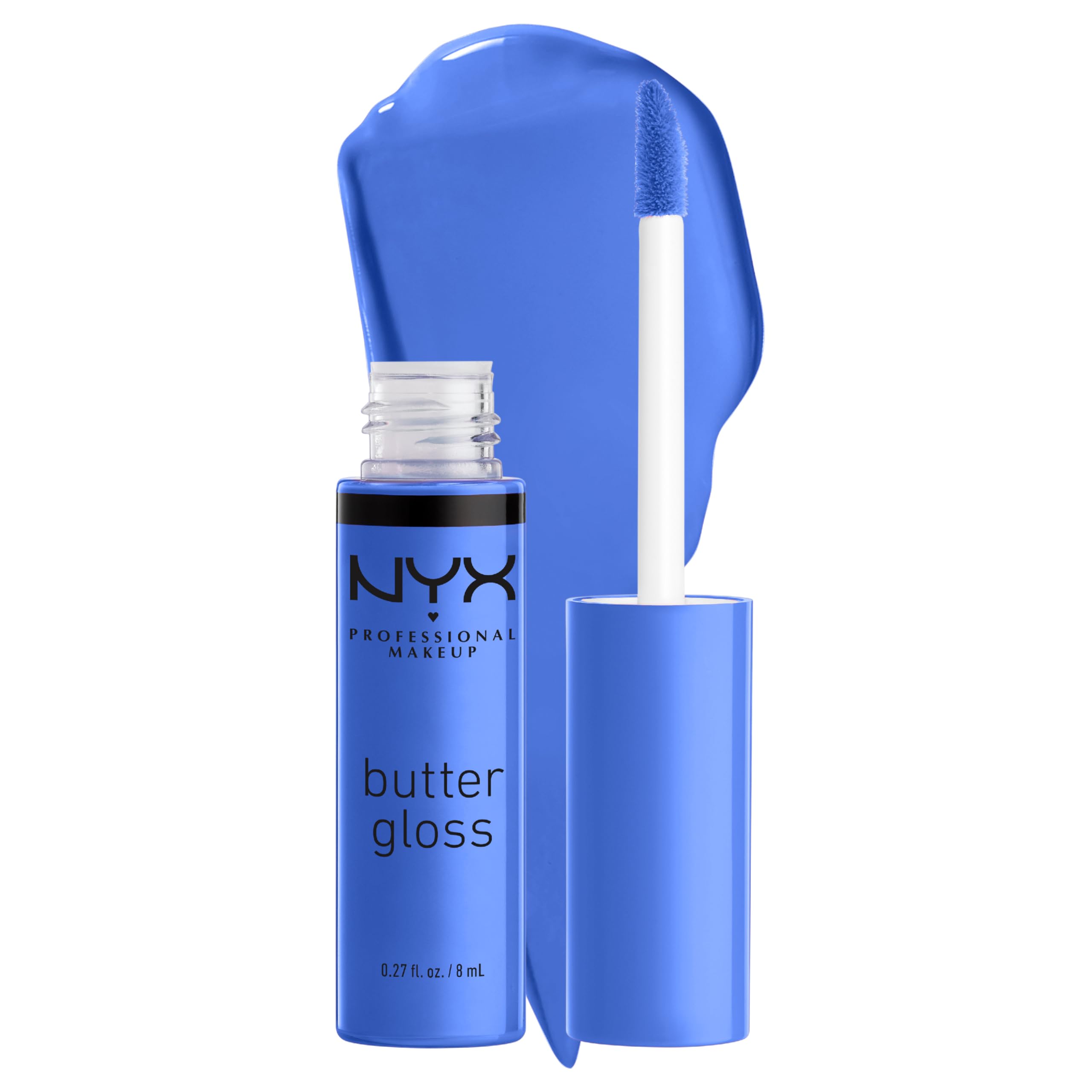 NYX PROFESSIONAL MAKEUP Butter Gloss, NonSticky Lip Gloss  Blueberry Tart (Periwinkle Blue)