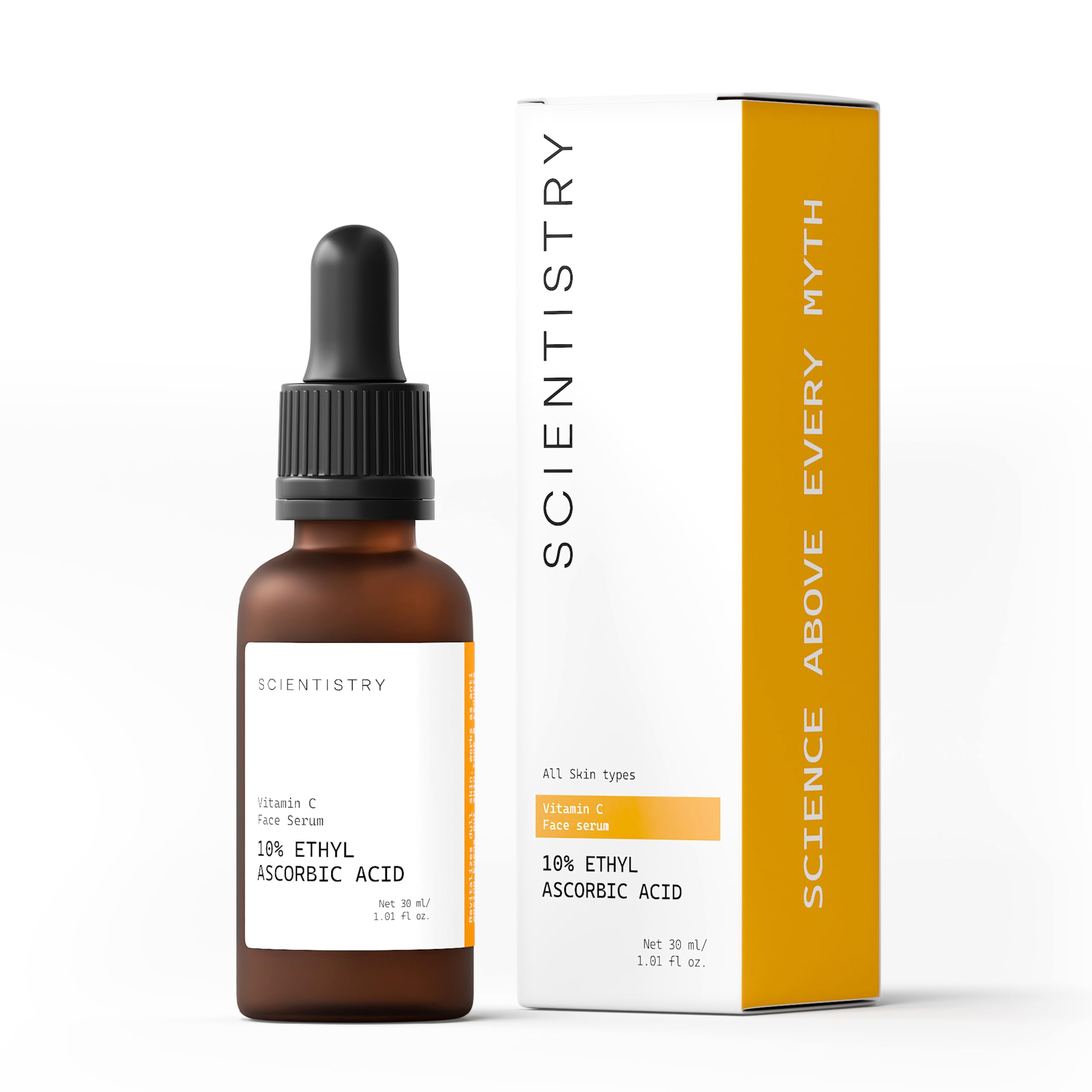 Scientistry 10% Vitamin C Serum | For Glowing Skin & Hyperpigmentation | For Men & Women | For All Skin Types | 30 Ml