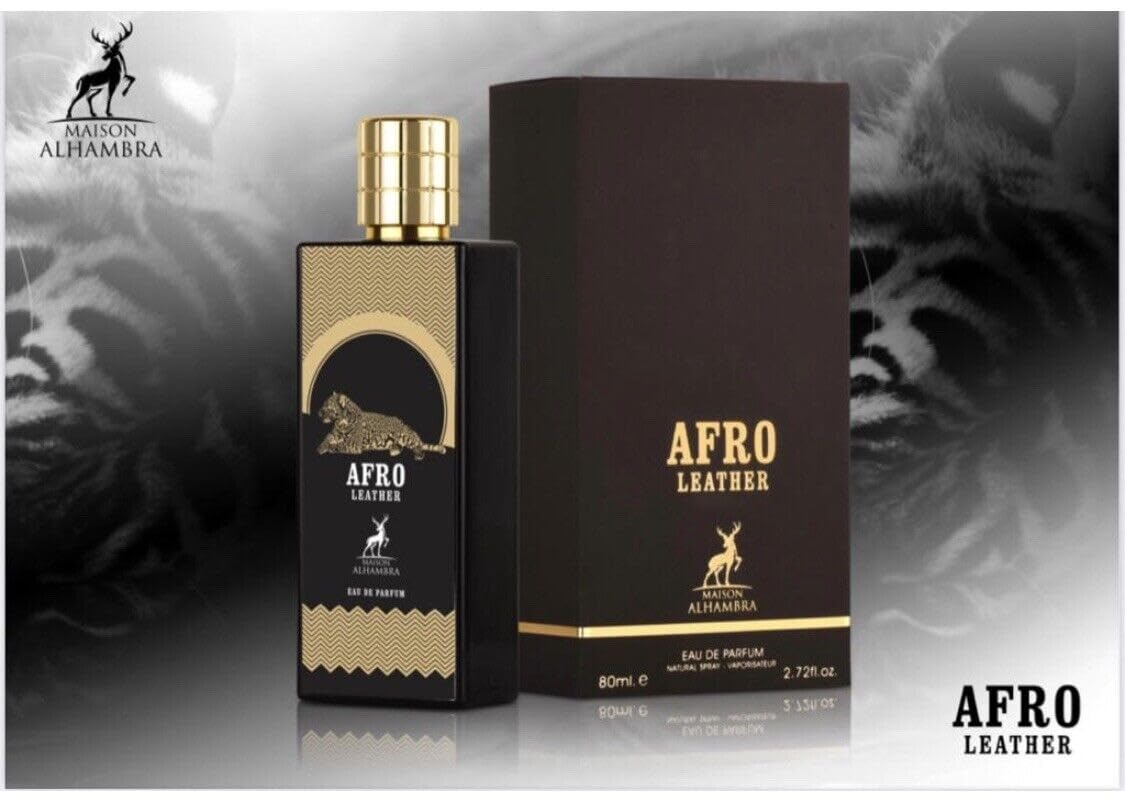 Maison Alhambra Afro Leather Eau de Parfum Spray for Unisex, 2.7 Ounce