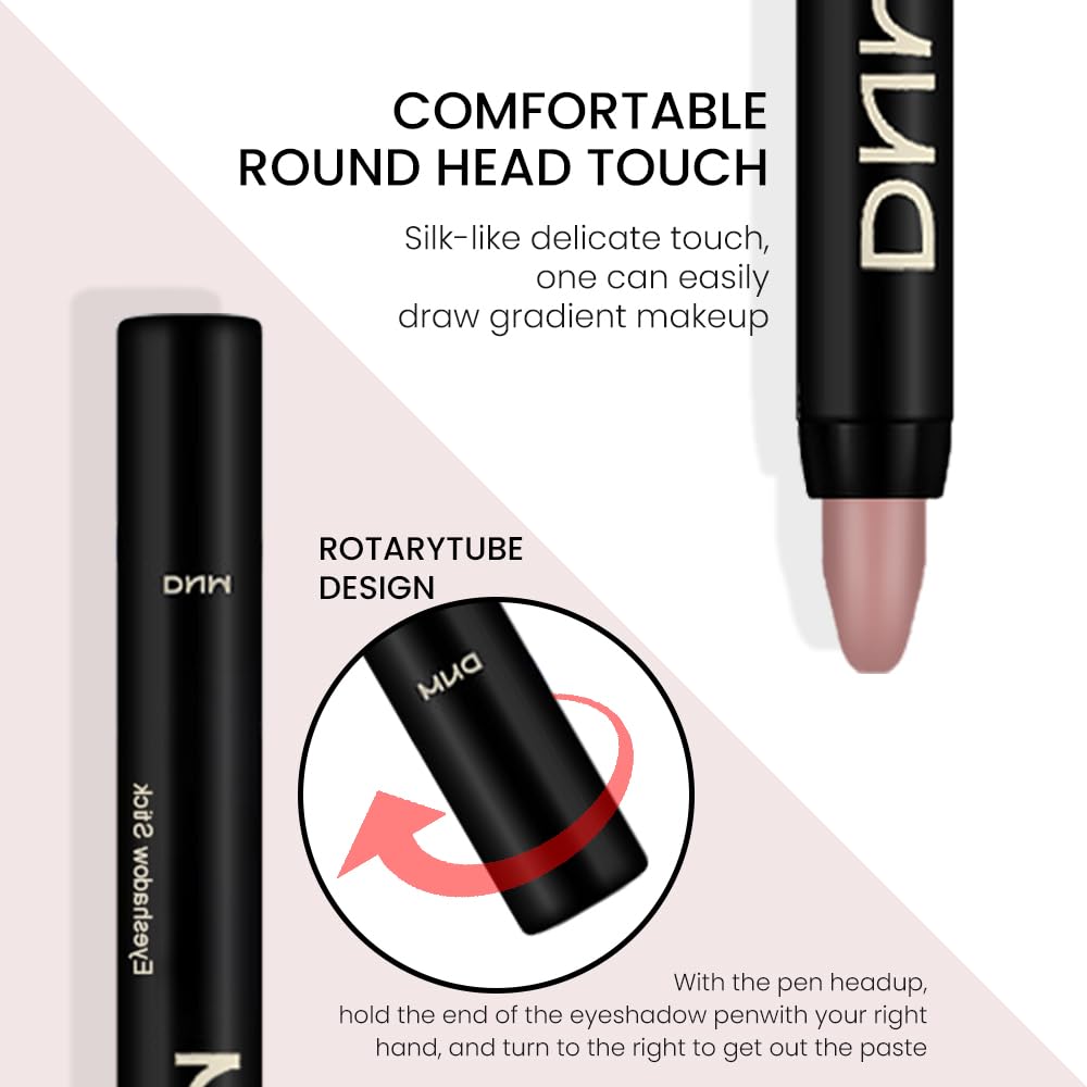 Kaely 2Pcs Cream Eyeshadow Sticks Set For Eyes Waterproof,Stone Matte & Putty Matte Eye Shadow Stick Pencil Pen Bulk Sombras En
