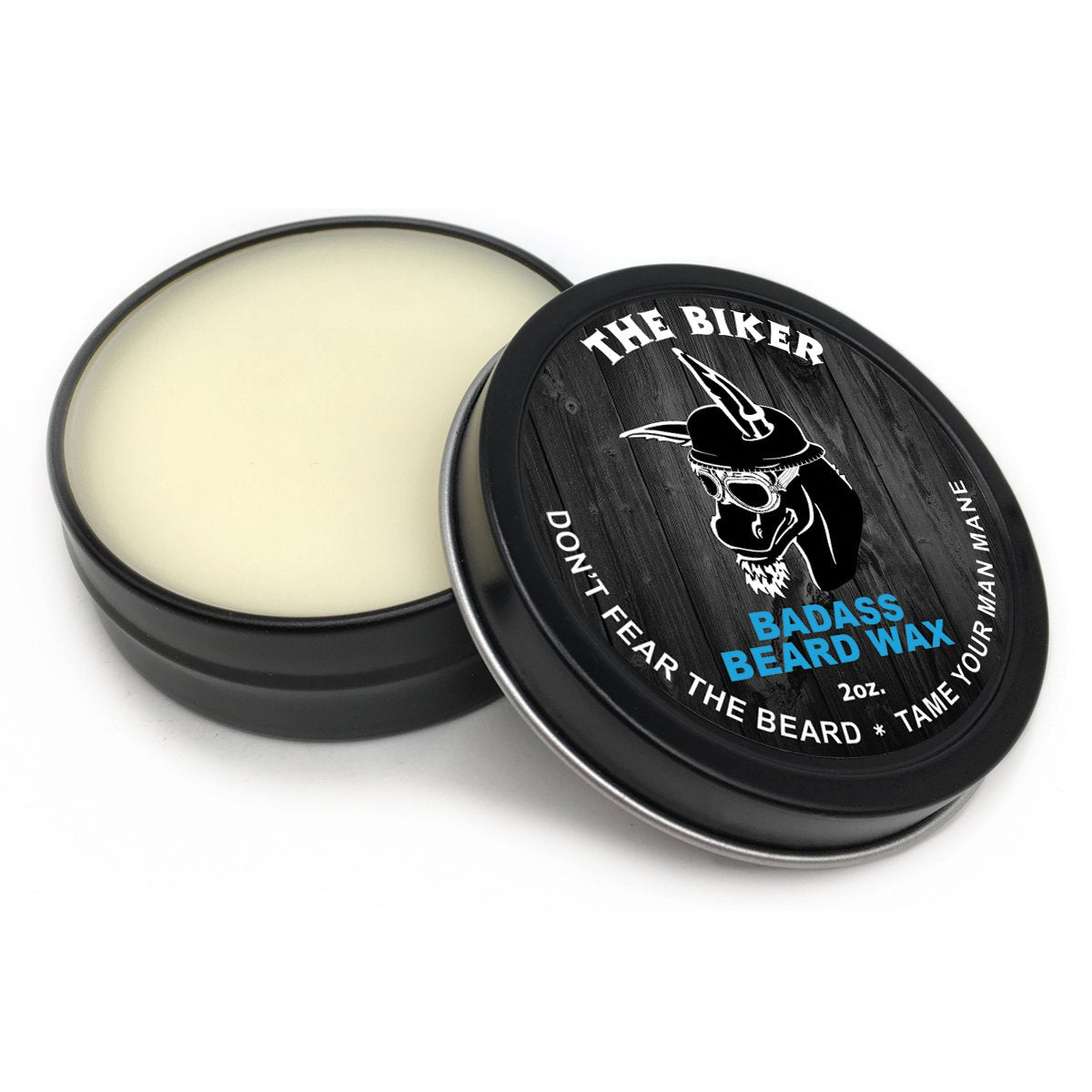 Badass Beard Care Beard Wax For Men - The Biker Scent, 2 Oz - Softens Beard Hair, Leaves Your Beard Looking And Feeling More Den