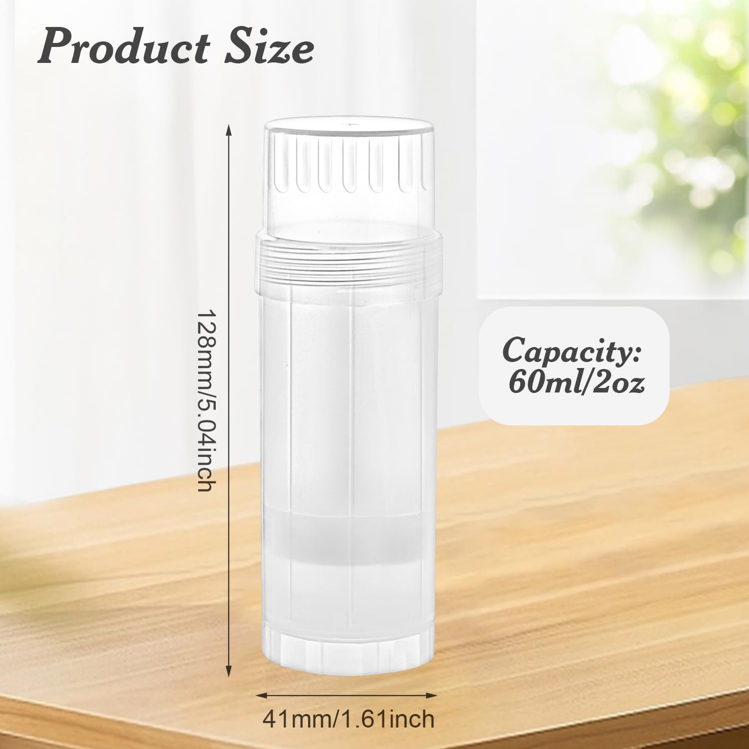 Mirrline 12 Pcs 60Ml/2Oz Empty Deodorant Containers Twist Up Plastic Deodorant Holder Tube For Lipstick Crayon Chapstick Sunscre