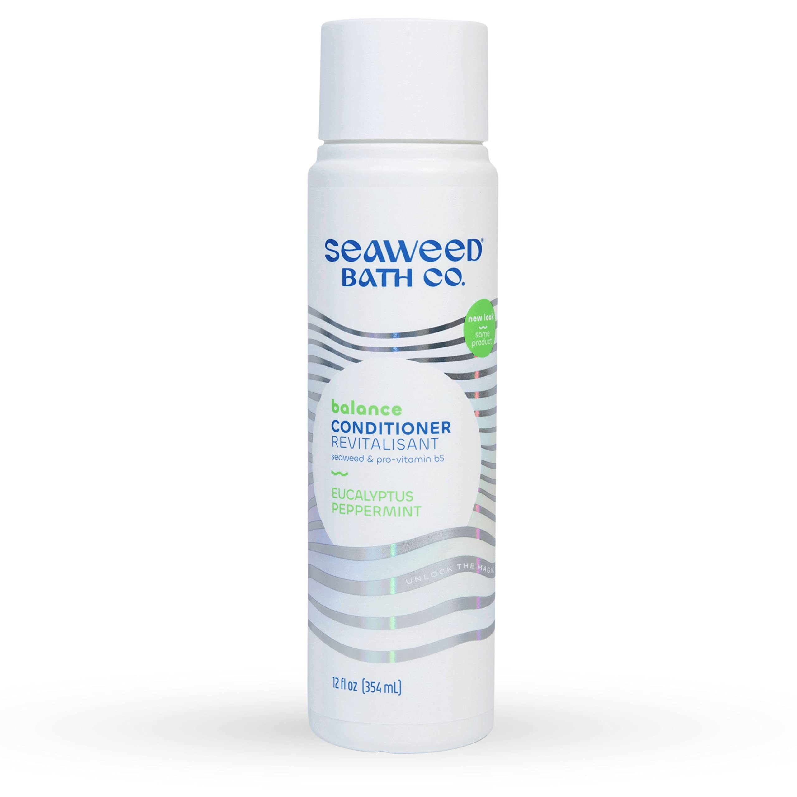Seaweed Bath Co. Balance Conditioner, Eucalyptus Peppermint Scent, 12 Ounce, Sustainably Harvested Seaweed, Pro Vitamin B5, For
