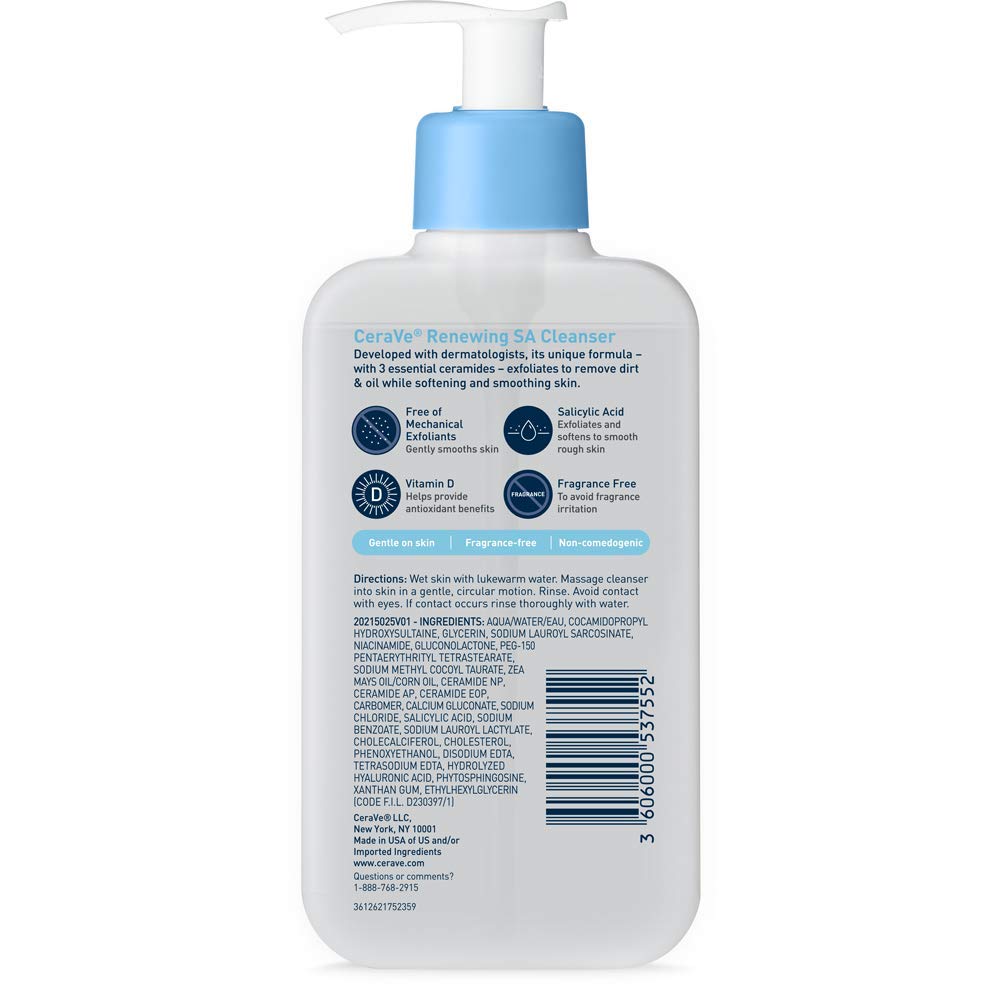 Cerave Renewing Sa Cleanser, 8 Fl Oz