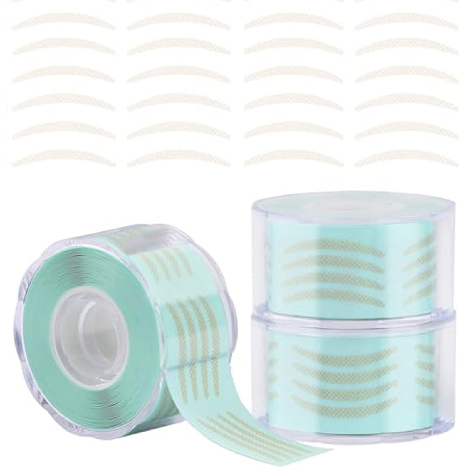 Lorvain 1800 Pcs Breathable Eyelid Tape, 3 Rolls Single-Sided Eye Stickers Sticky Natural Invisible Double Eyelid Sticker With Y