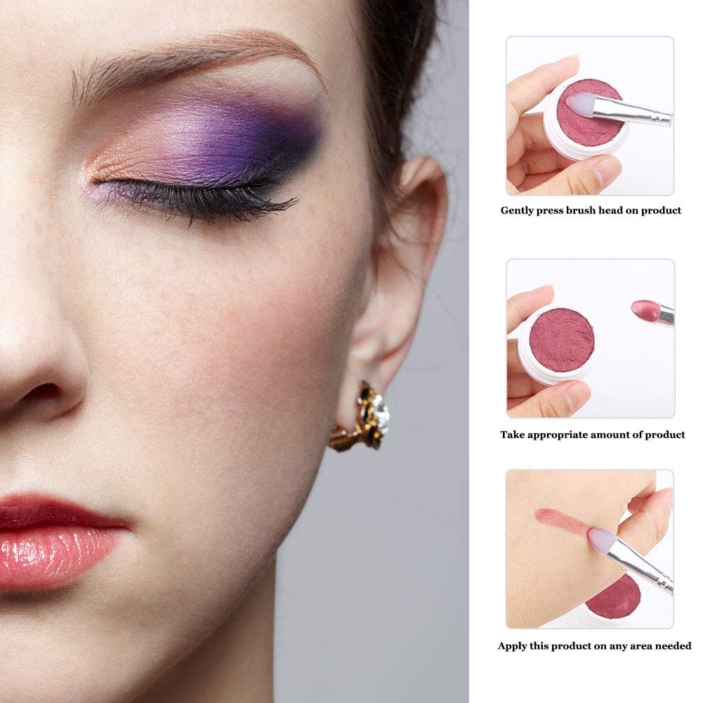 Lormay 3 Pcs Silicone Eyeshadow And Lip Mask Makeup Brushes. Professional Tools For Applying Cream Or Liquid Eye Shadows And Lip