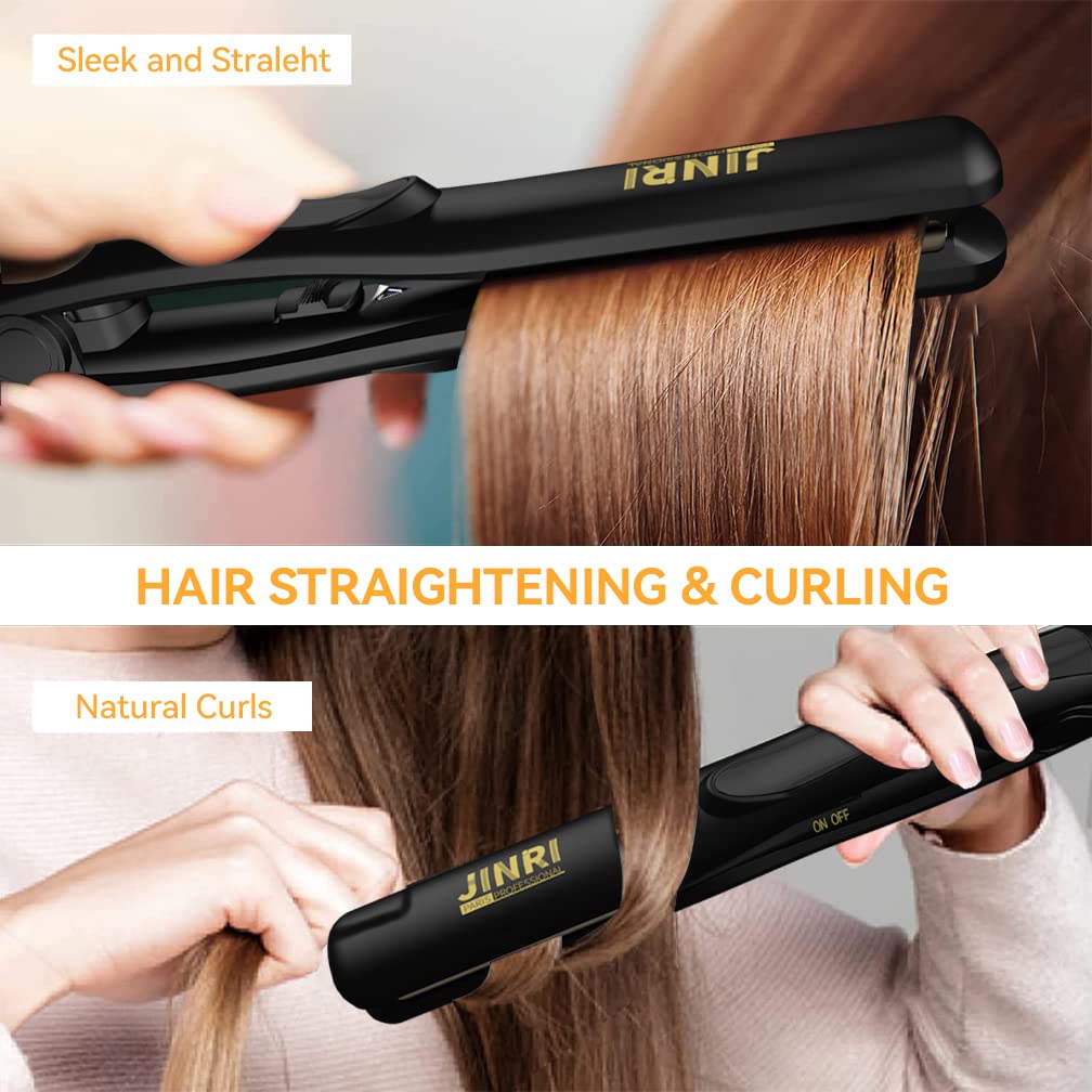 3 in 1 Hair Straightener Brush Hair Crimper Hair Straightener | Heated Hair Straightening Brush Flat Iron for Smooth, Anti Frizz