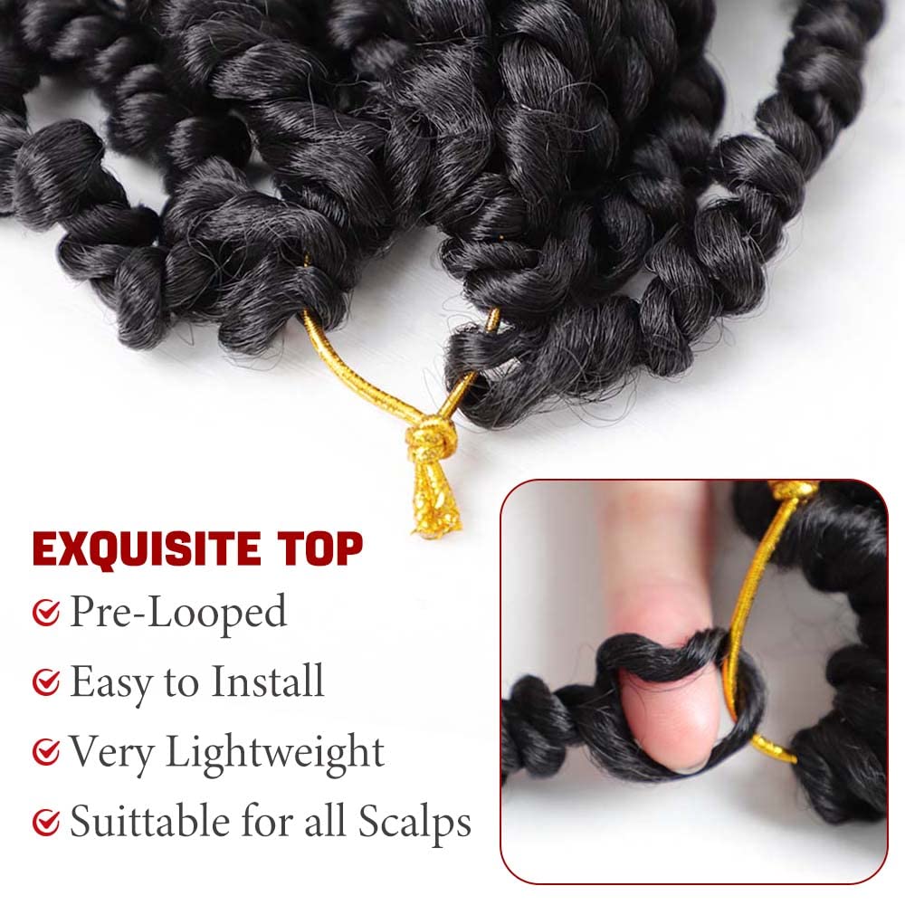 Violet Passion Twist Crochet Hair 6 Inch 9 Packs Natural Black Passion Twist Hair Short Twist Hair Prelooped Crochet Hair For Bl