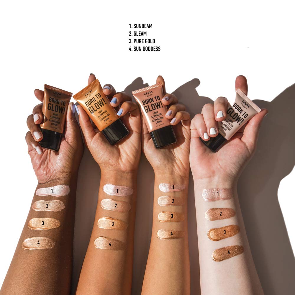 Nyx Professional Makeup Born To Glow Liquid Illuminator - Pure Gold