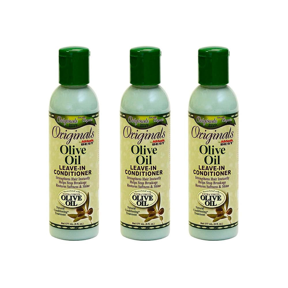 Africas Best Conditioner Originals Olive Oil Leave-In 6 Ounce (177Ml) (3 Pack)