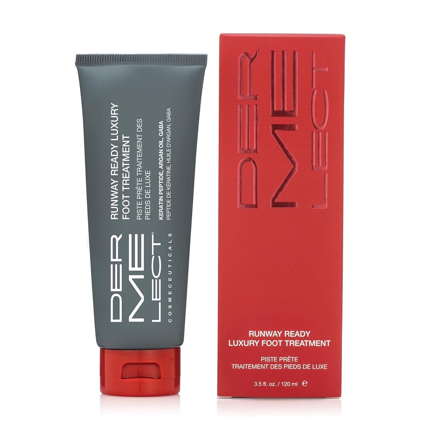 Dermelect Runway Ready Luxury Foot Treatment - Rich Peptide Cream with Argan Oil, Shea Butter & Hyaluronic Acid for Dry, Rough, 