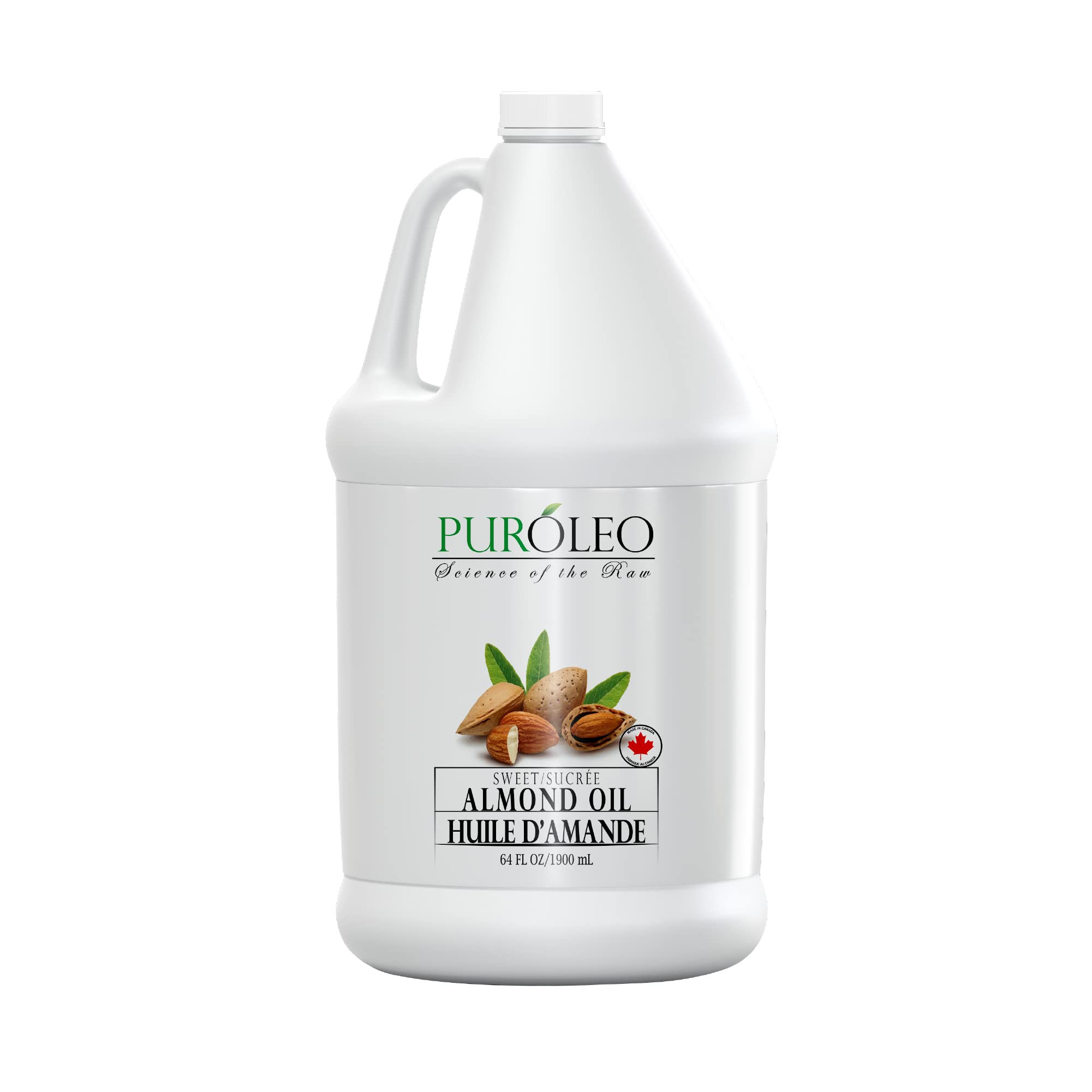 Puroleo Sweet Almond Oil 64 Fl Oz/1900 Ml 100% Natural And Pure | Moisturizer & Carrier Oil | Beauty & Diy Blends, Massage Oil,