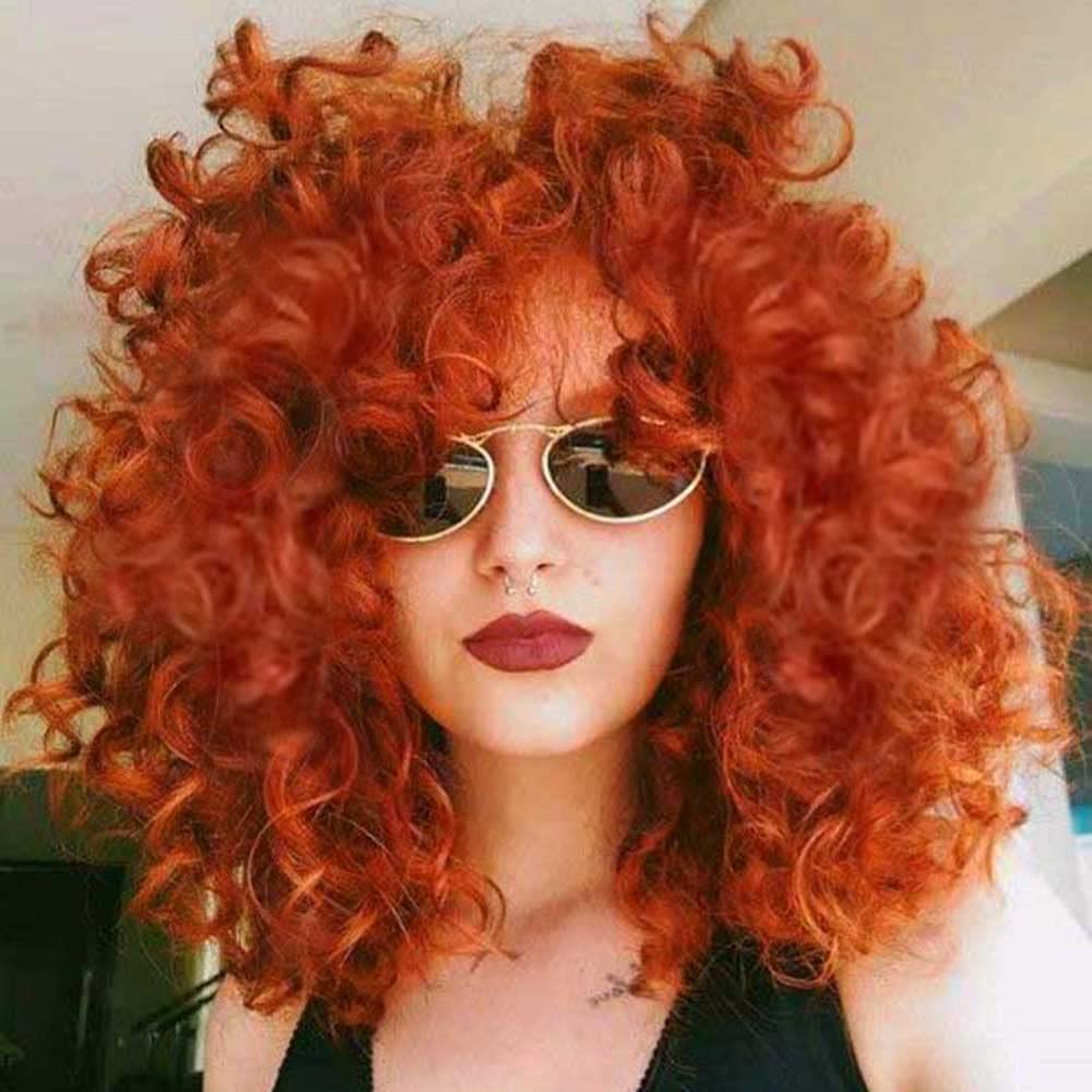 AIDUSA Short Loose Curly Wig for Black Women Short Curly Wigs for Black Women Curl Afro Wigs for Black Women Synthetic Hair Wig 