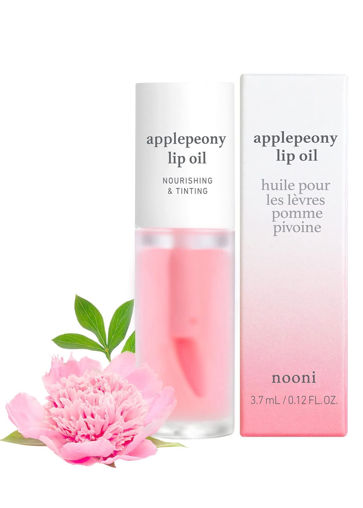 Nooni Korean Lip Oil - Applepeony | Lip Stain, Gift, Long-Lasting, Moisturizing, Plumping, Revitalizing For Dry Lips, Waterproof