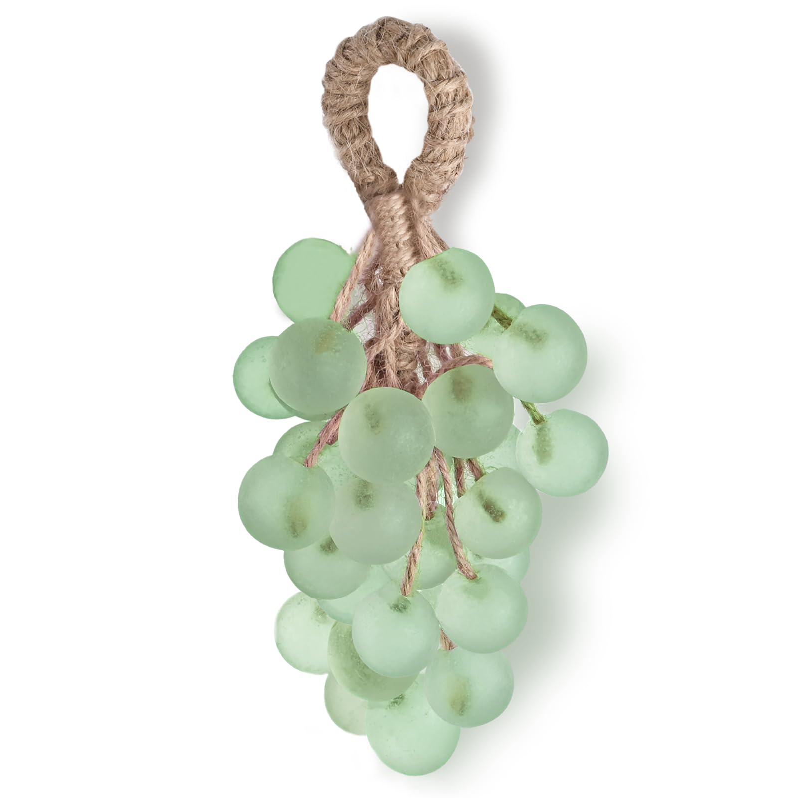 KYDA Green Grape Soap on a Rope, Cold Process Bath Soap, Handmade Grapes Cluster Shaped Soaps, Decorative & Aromatic Artisan Bar