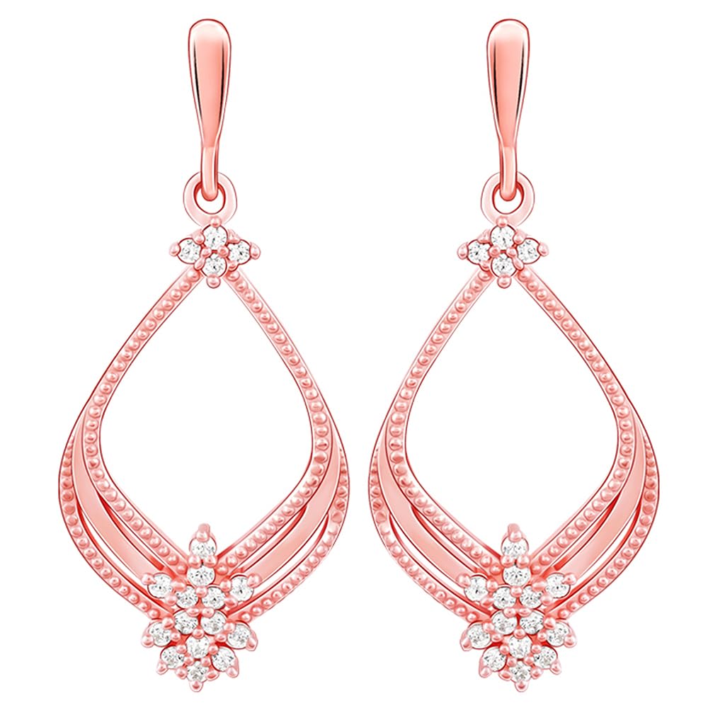 GIVA 925 Rose Gold Princess Earrings|Rakhi Rakshabandhan Gift For Sister Bhabhi,Gifts For Women & Girls,Pendant To Gift Women & 