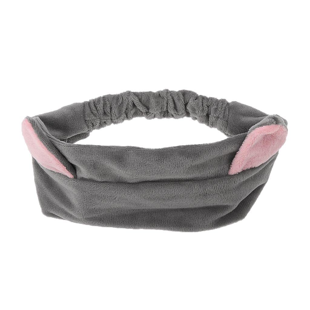 Myaddiction Cat Ear Make Up Face Washing Shower Mask Hairband Snood Headband Grey Clothing, Shoes & Accessories | Womens Accesso