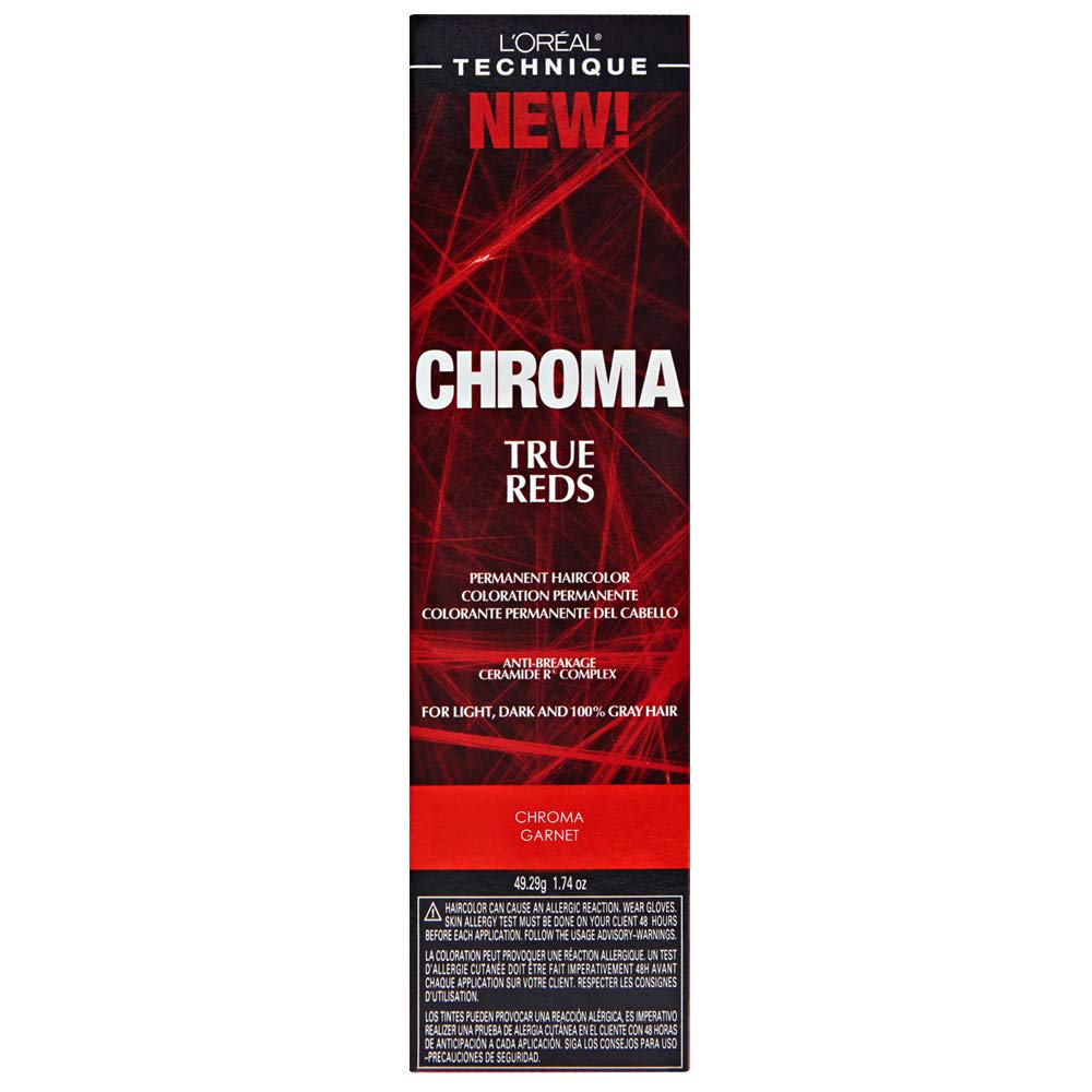 Loreal Paris Chroma True Reds Hair Color, Chroma Garnet, 1.74 Ounce