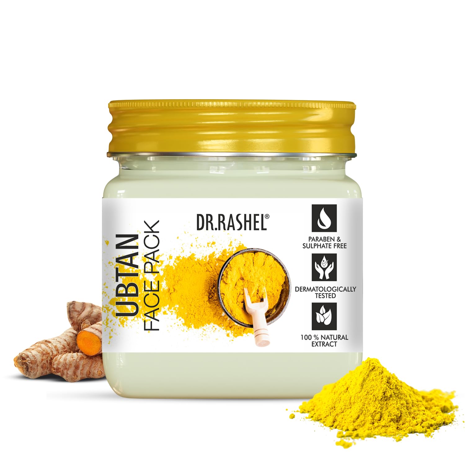 Dr.Rashel Ubtan Face Pack | Haldi |For Glowing Skin, Oil Control, Acne, Pimples, Blemishes, Pigmentation & Brightening, Face Cle
