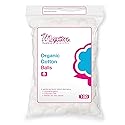 Organic Cotton Balls By Maxim (100 Count): Hypoallergenic 100% Natural White Cotton For Sensitive Skin - Chlorine Free, Chemical