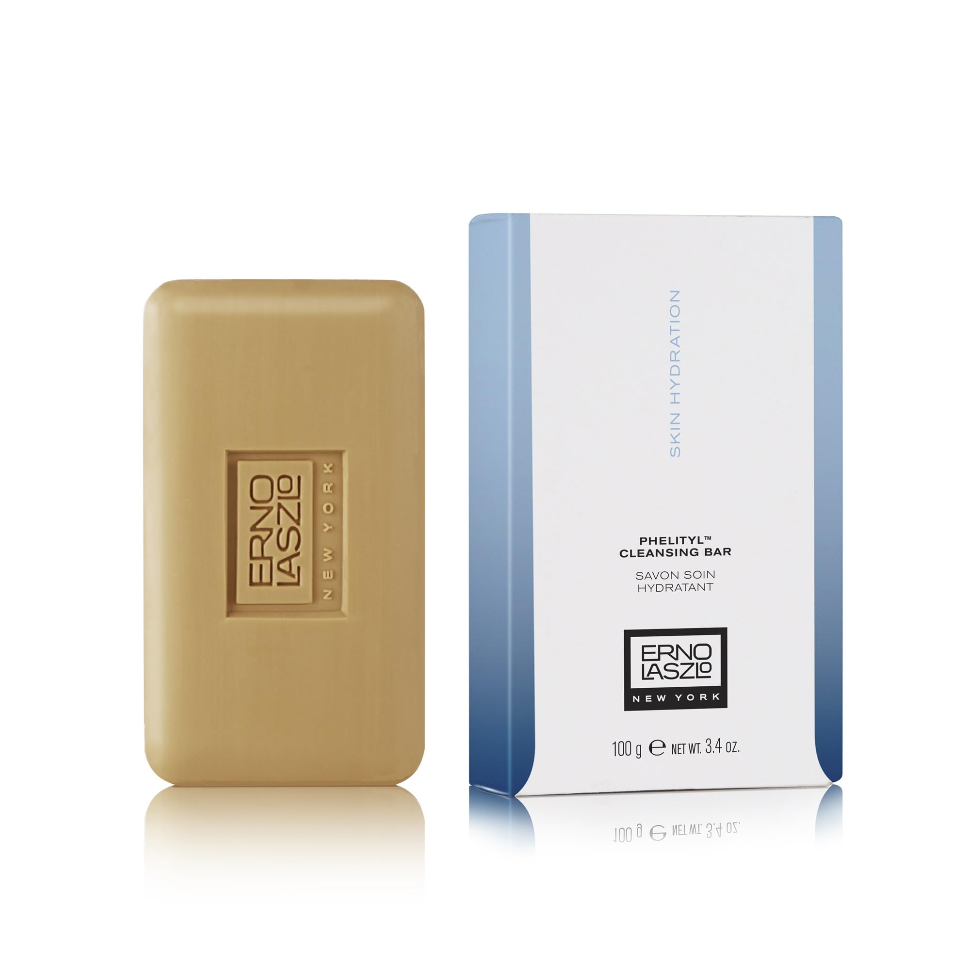 Erno Laszlo Phelityl Cleansing Bar, Moisturizing Face Soap Bar, Hydrating Facial Cleanser Boosts Radiance for Silky Smooth Skin,