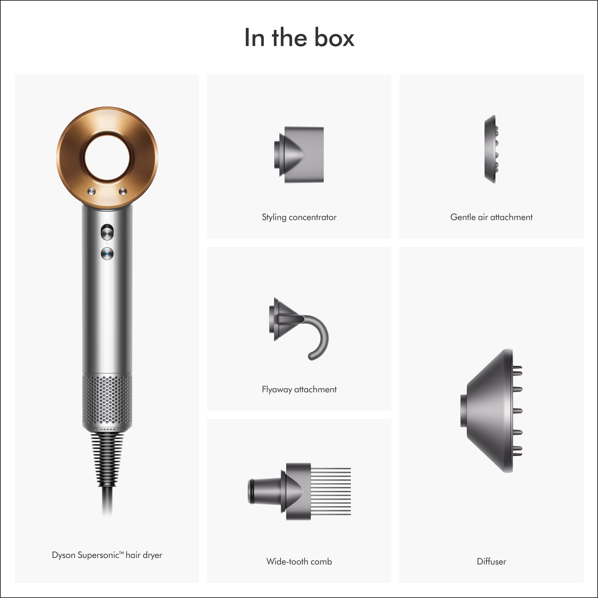 Dyson Supersonic Hair Dryer, Nickel/Copper