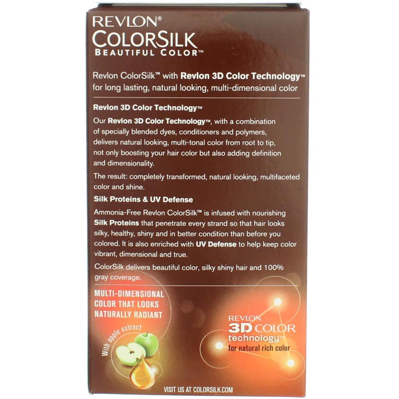 Revlon Colorsilk Hair Color 42 Medium Auburn, Pack Of 3