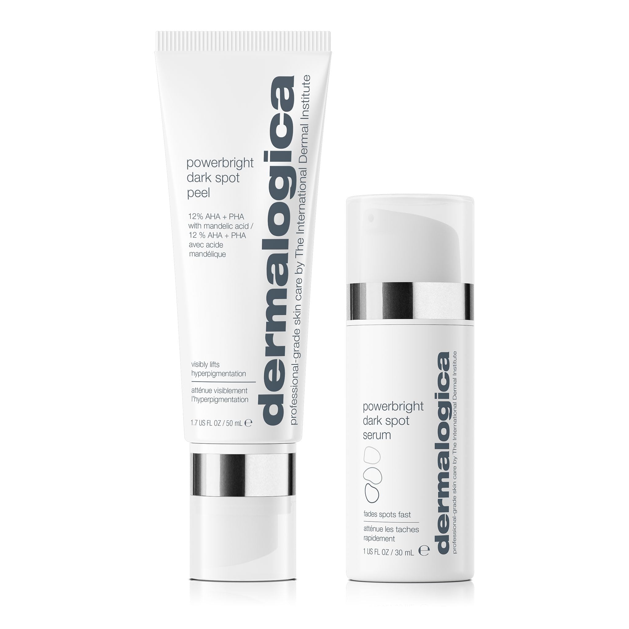 Dermalogica PowerBright Dark Spot System Skin Care Kit, Includes Face Serum and Peel - Fade, Lift, and Prevent Dark Spots and Hy
