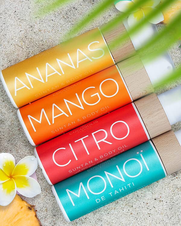 COCOSOLIS MONOI Tanning Accelerator - Organic Tanning Oil with Vitamin E & Monoi de Tahiti Oil for a Fast Intensive Tan - Tannin